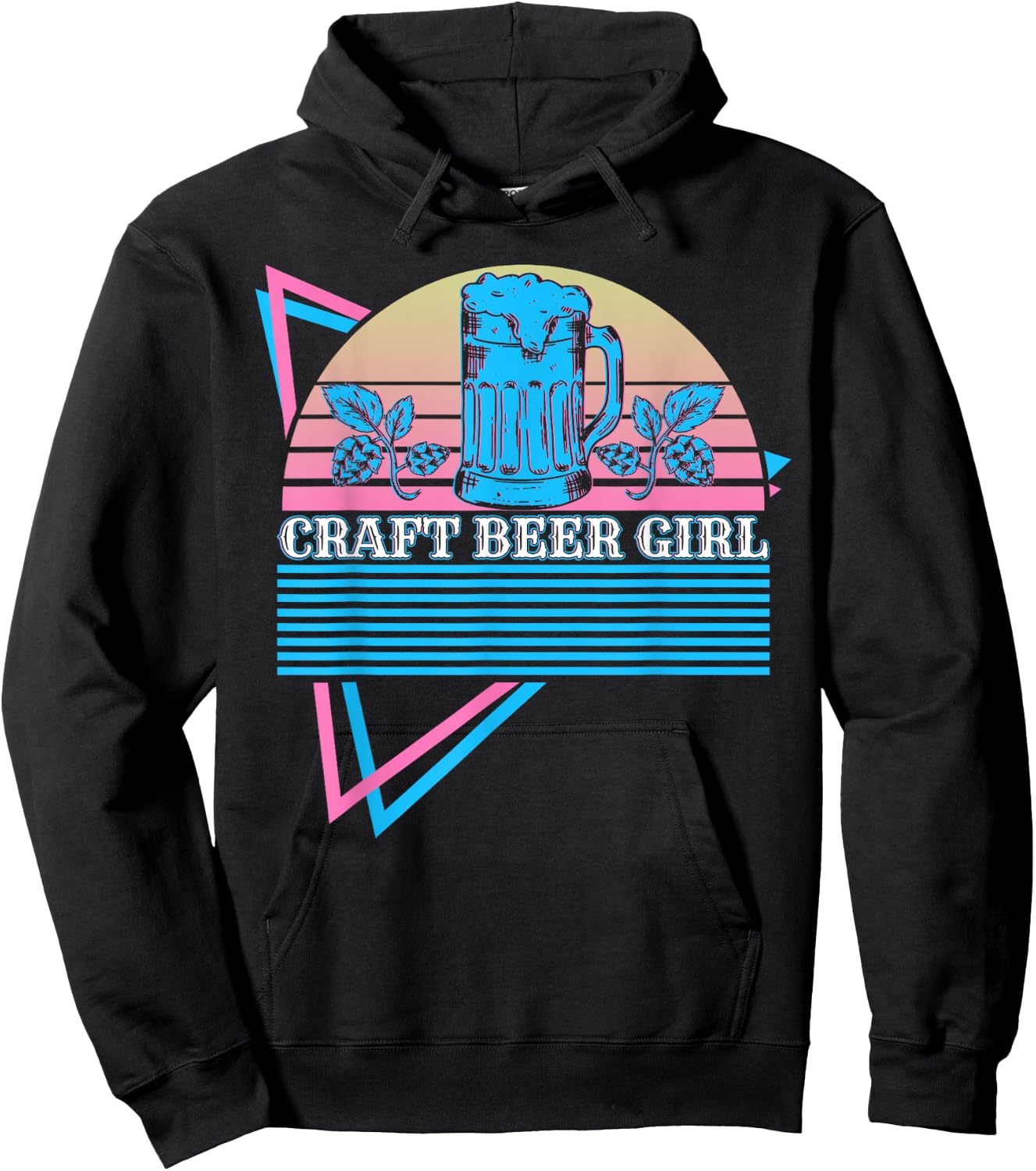 Craft Beer Girl Retro Craft Beer Girl Hoodie - Hoodie | Black