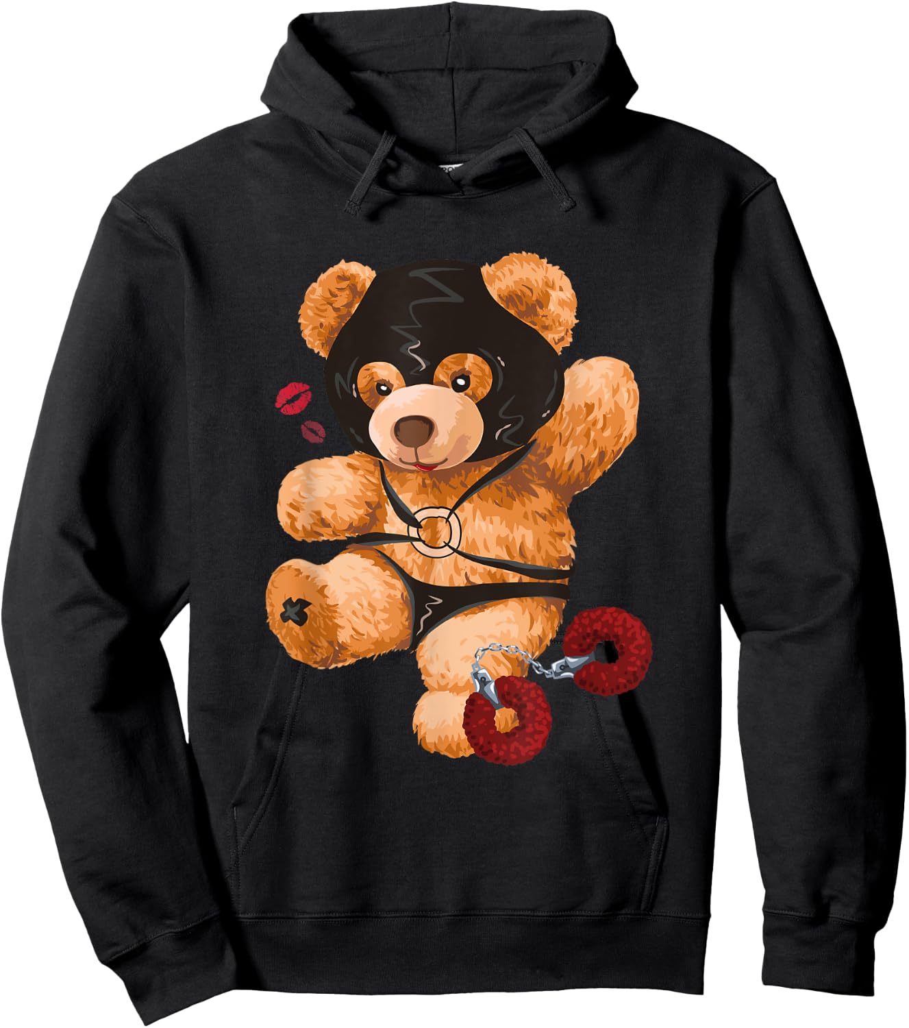 Latex Master Mistress Mrin Domina BDSM SM Teddy Bear Hoodie - Hoodie | Black