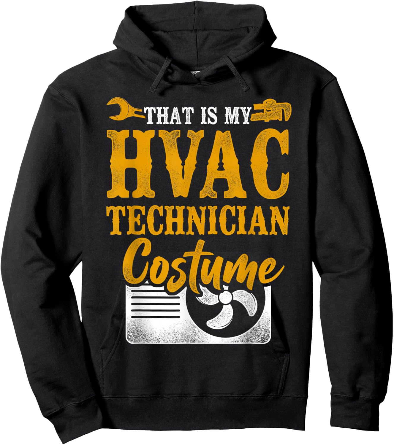 HVAC Technician Tech Halloween Vintage That Is My Hvac Hoodie - Hoodie | Black