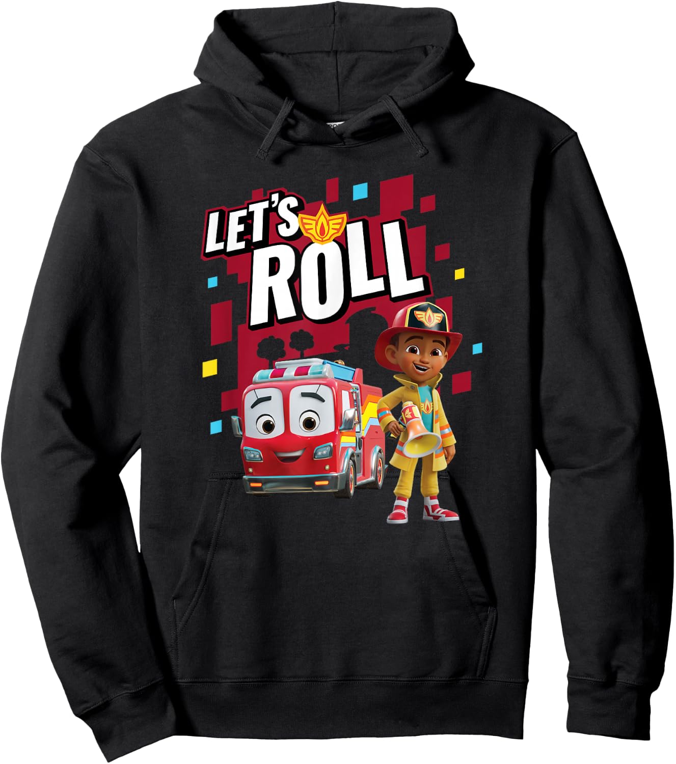 Disney Firebuds Bo & Flash Firetruck Let's Roll! Hoodie - Hoodie | Black