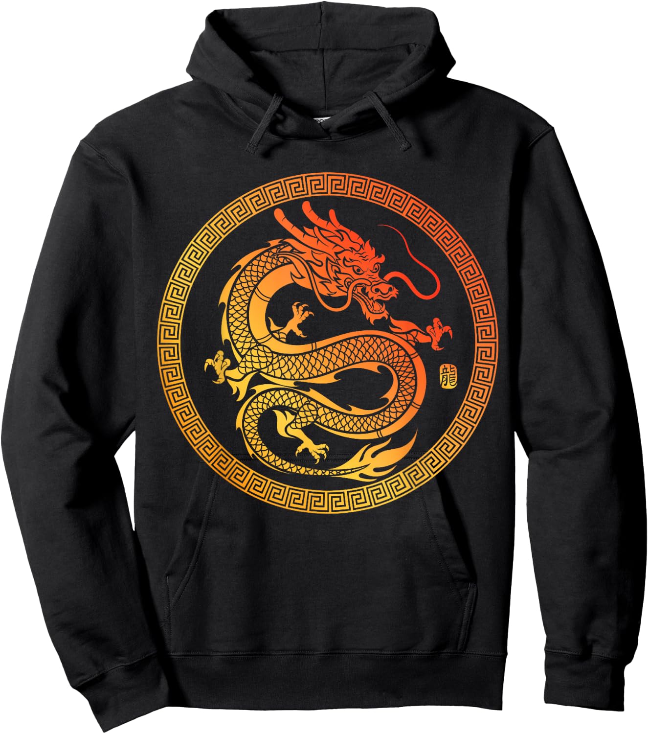 Traditional Chinese Dragon Hoodie - Hoodie | Black