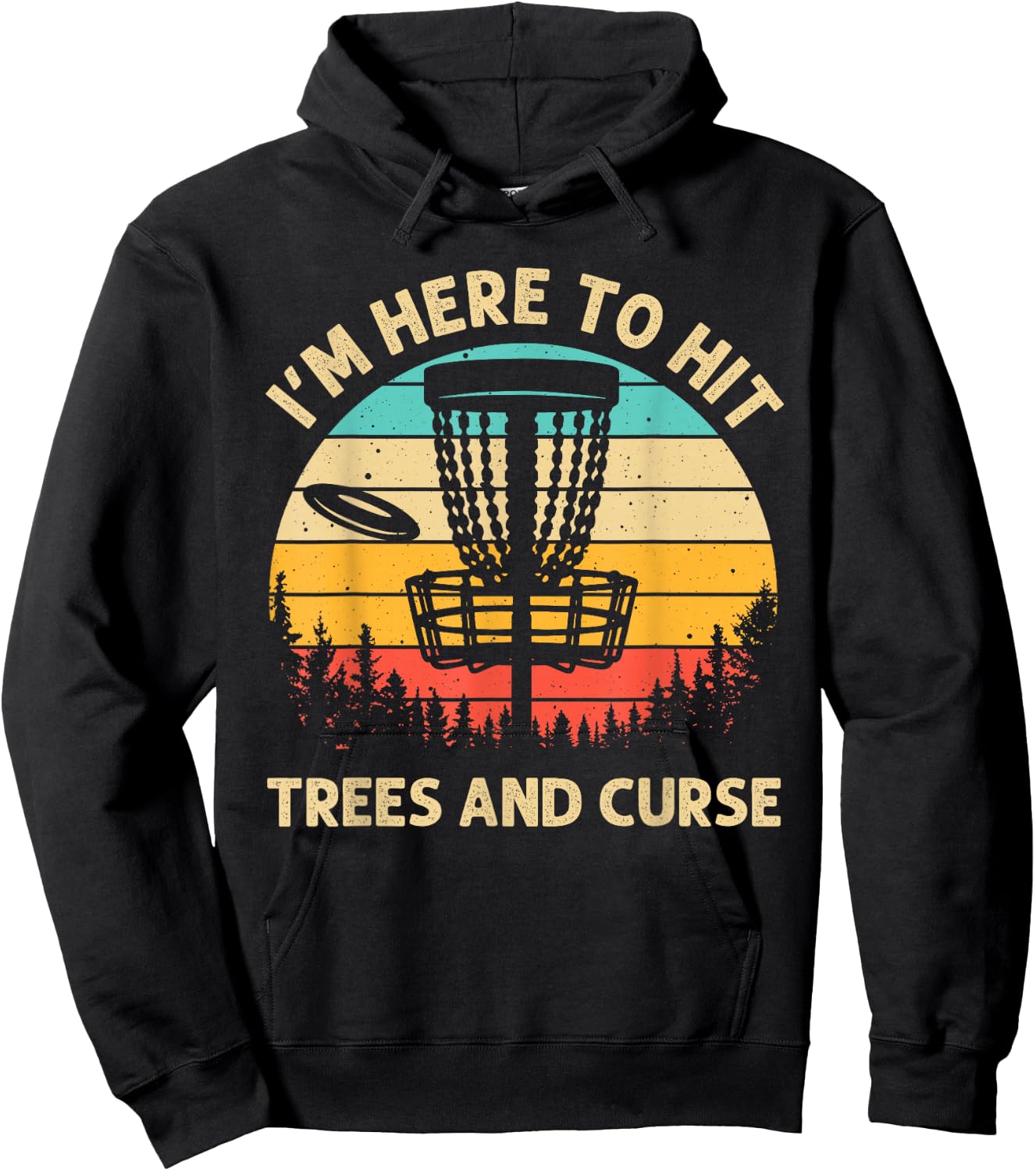 Funny Disc Golf Women Disc Golf Player Trees Sports Hoodie - Hoodie | Black