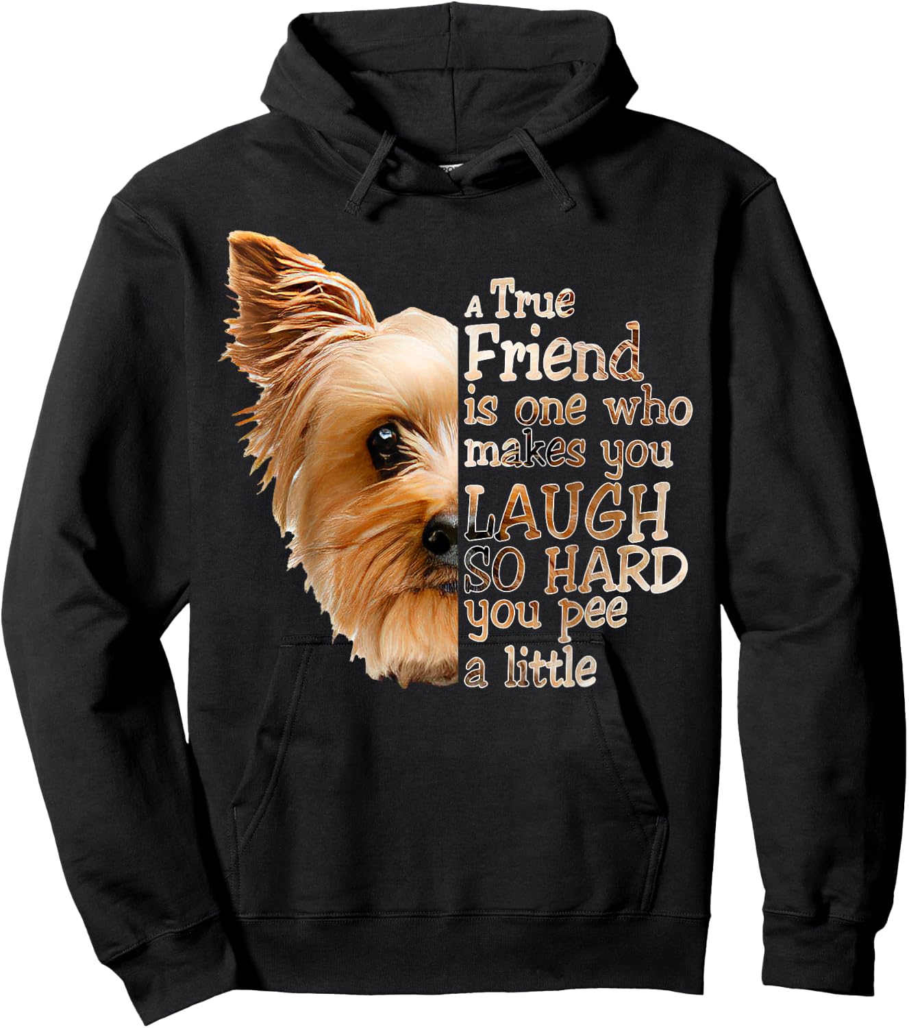 A True Friend silky terrier Gifts Dog Lover Hoodie - Hoodie | Black