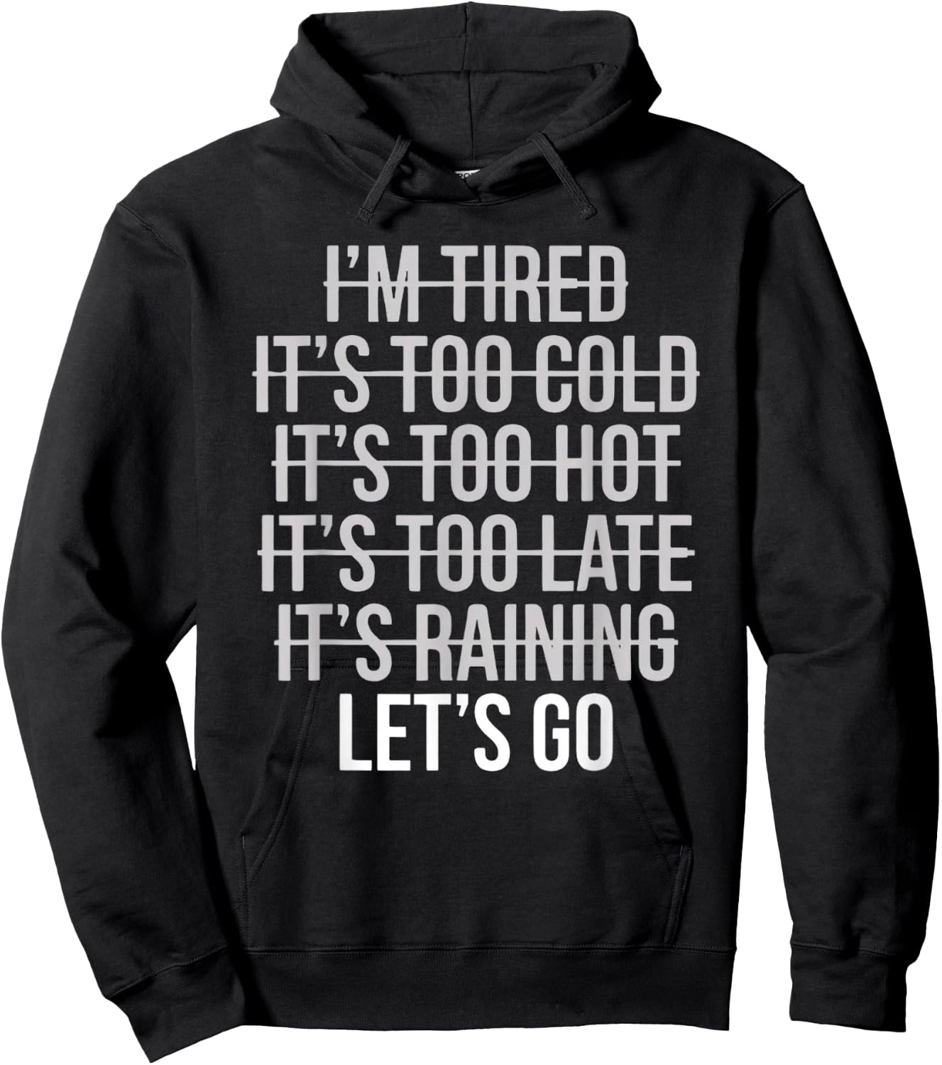 No Excuses -Fitness Exercise Motivation Bodybuilding Athlete Hoodie - Hoodie | Black