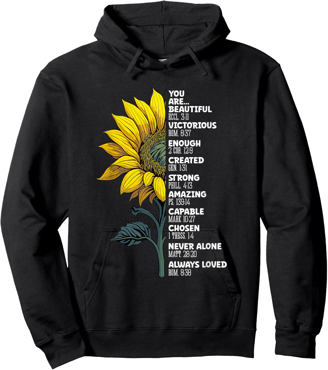 You Beautiful And Enough Created Strong Christian Hoodie - Hoodie | Black