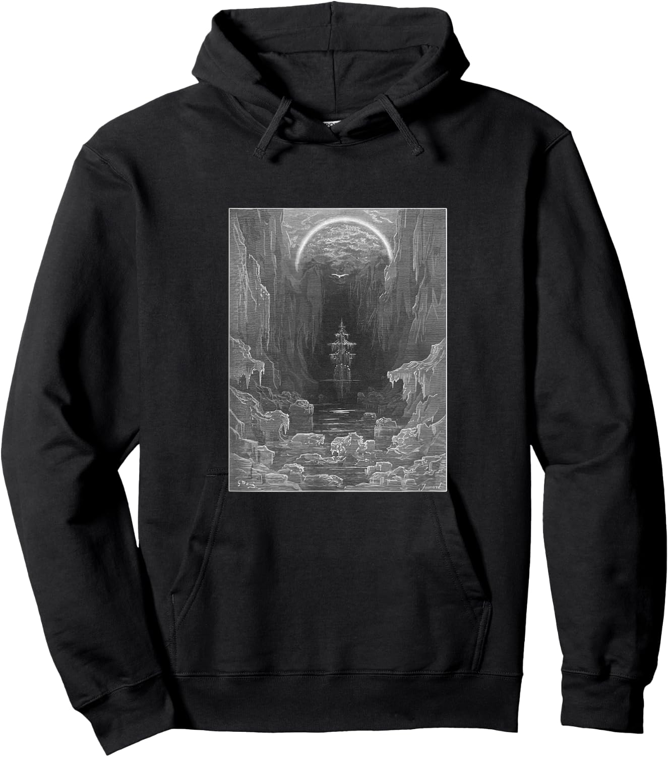 Rime of the Ancient Mariner “Ice All Around” Gustave Doré Hoodie - Hoodie | Black