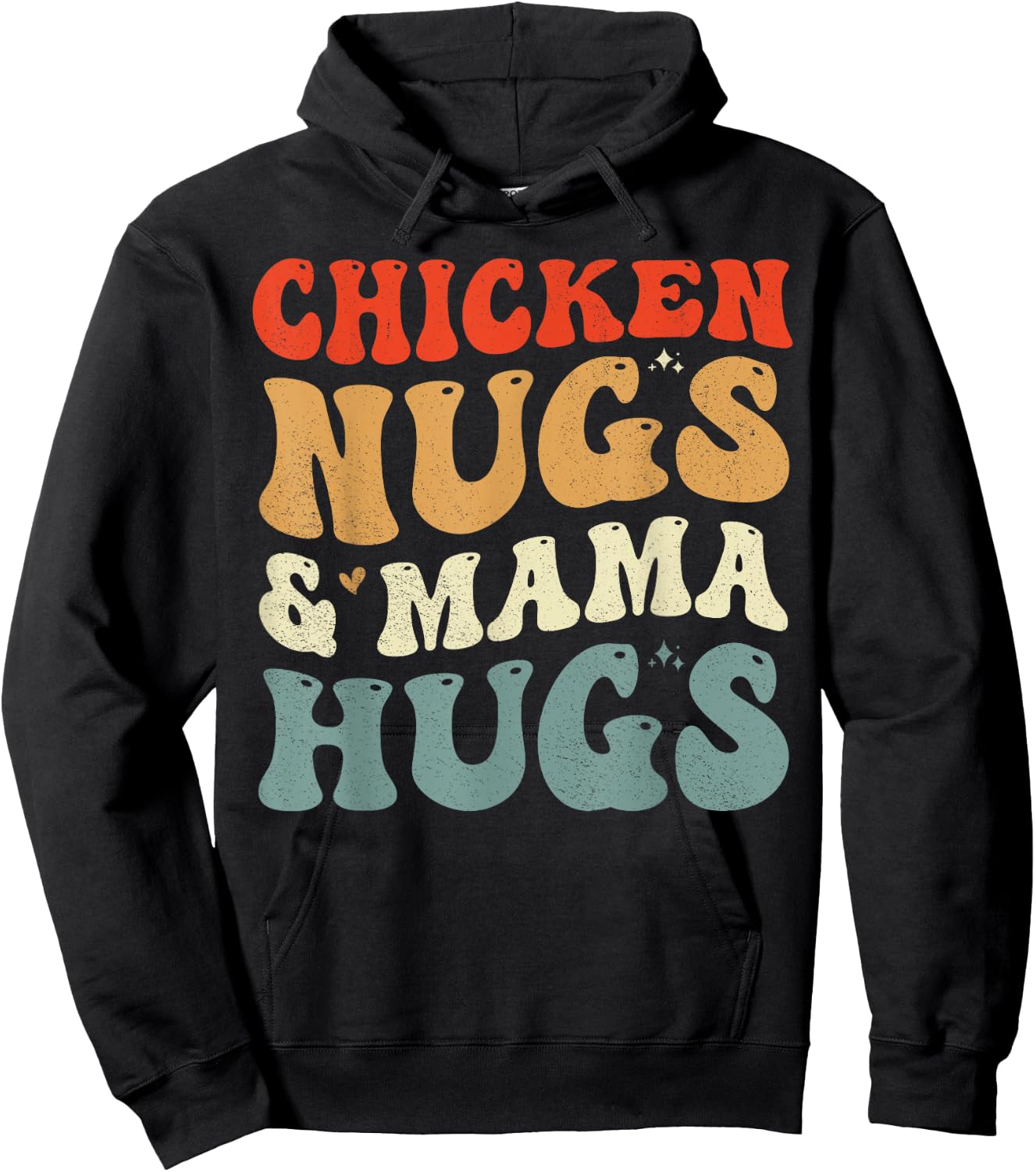 Chicken Nugs and Mama Hugs Toddler for Chicken Nugget Lover Hoodie - Hoodie | Black