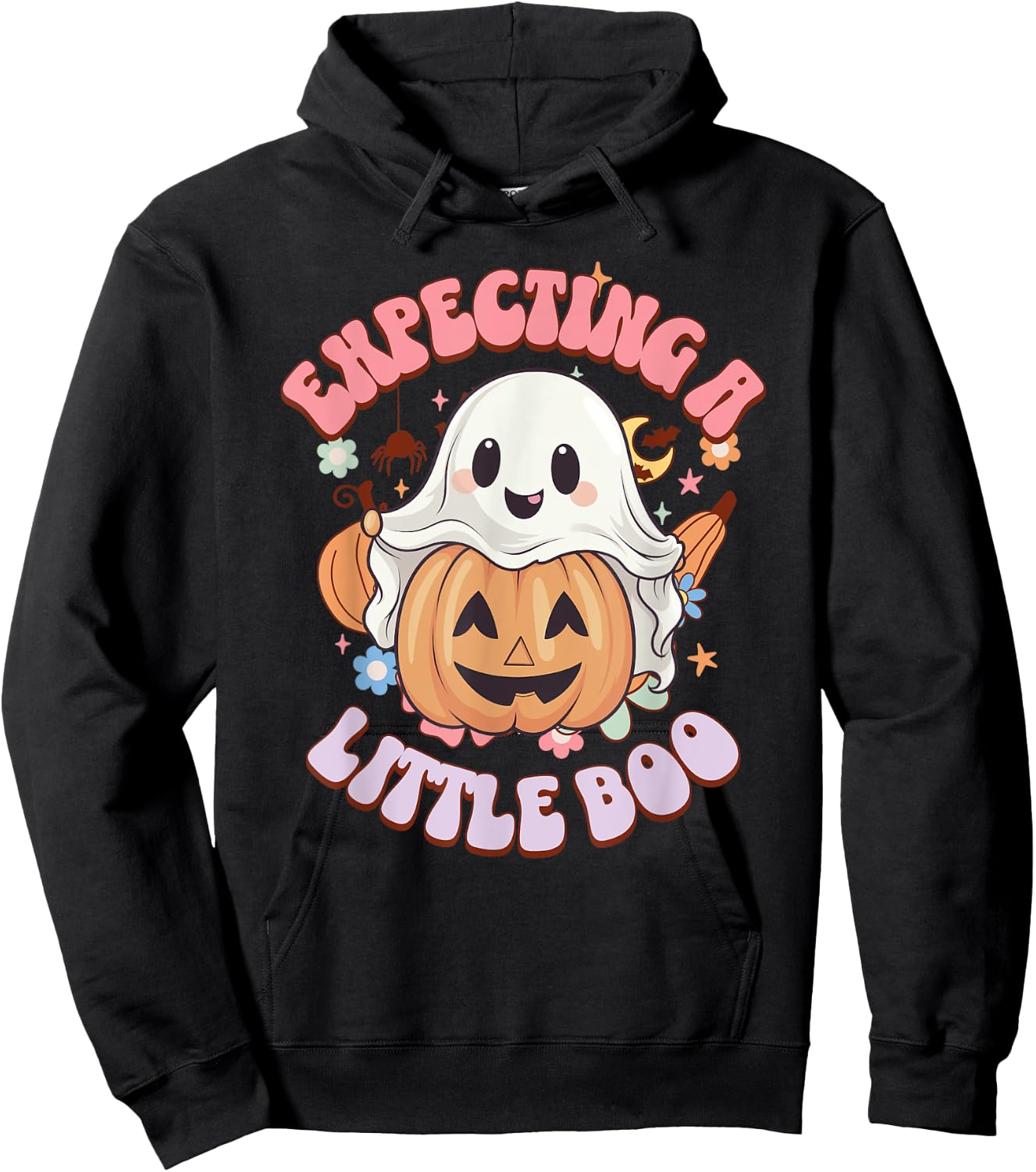 Halloween Pregnancy Mom To Be Expecting Little Boo Hoodie - Hoodie | Black
