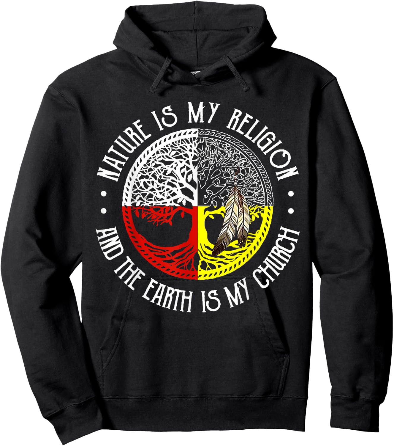 Nature is My Religion and The Earth is My Church Hoodie - Hoodie | Black