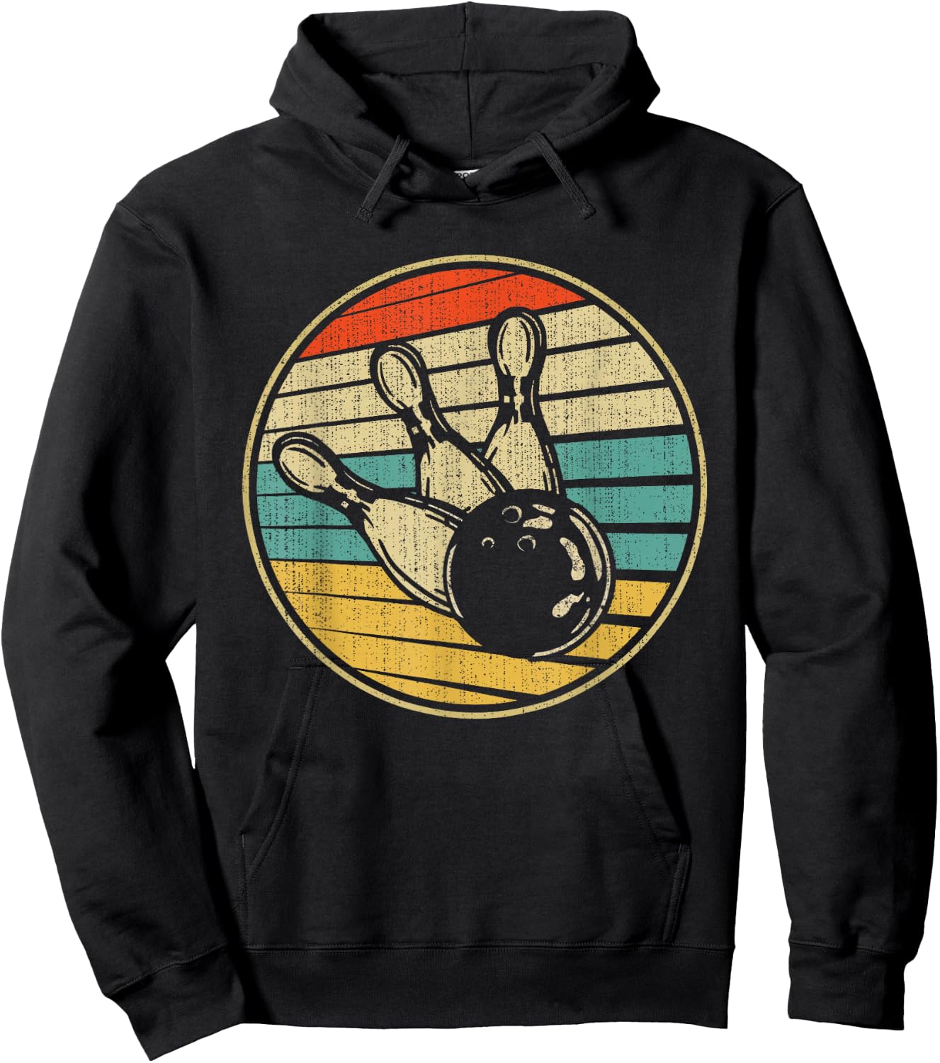 This Is How I Roll Vintage Retro Bowling 60s 70s Bowler Hoodie - Hoodie | Black