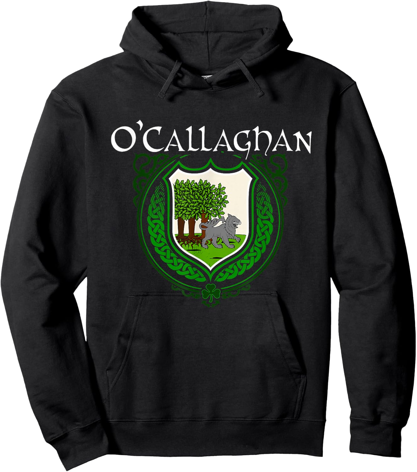 O'Callaghan Surname Irish Clan Tartan Badge Ireland Hoodie - Hoodie | Black