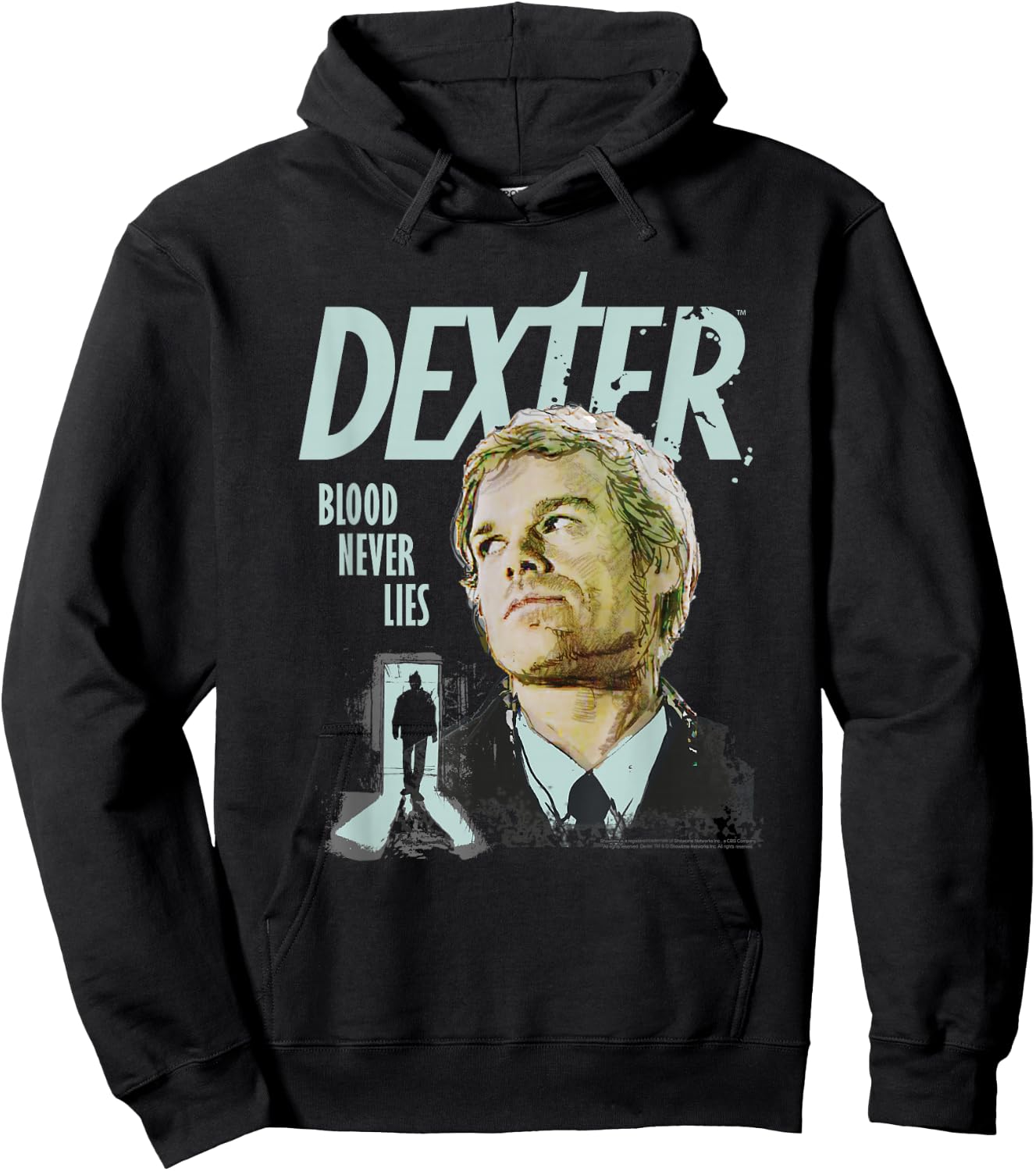 Dexter Portrait Illustration Blood Never Lies TV Show Hoodie - Hoodie | Black