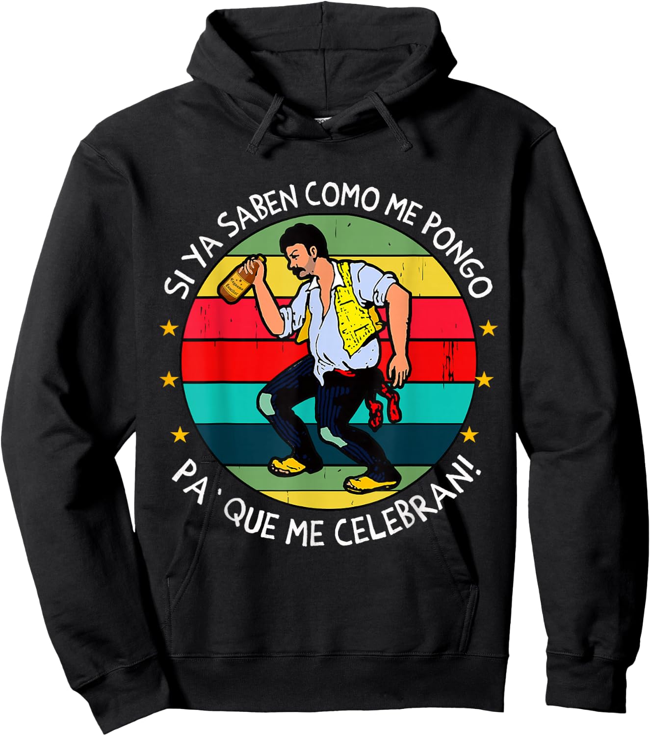Si ya saben como me pongo pa' que me celebran Funny Spanish Hoodie - Hoodie | Black