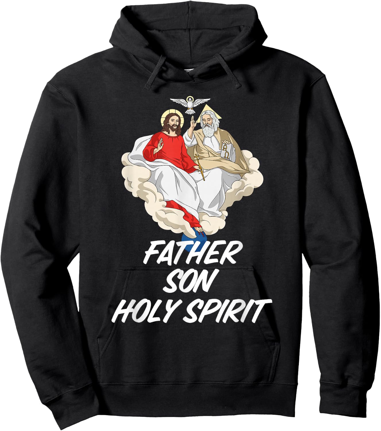 Holy Trinity Father Son and Holy Spirit Catholic Hoodie - Hoodie | Black
