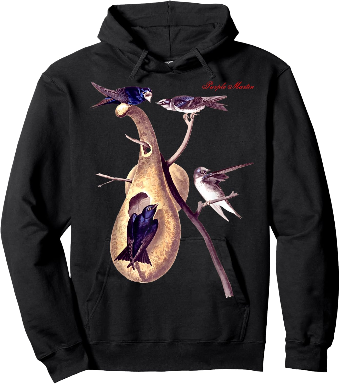 Audubon Purple Martin North American Birds Education Nature Hoodie - Hoodie | Black