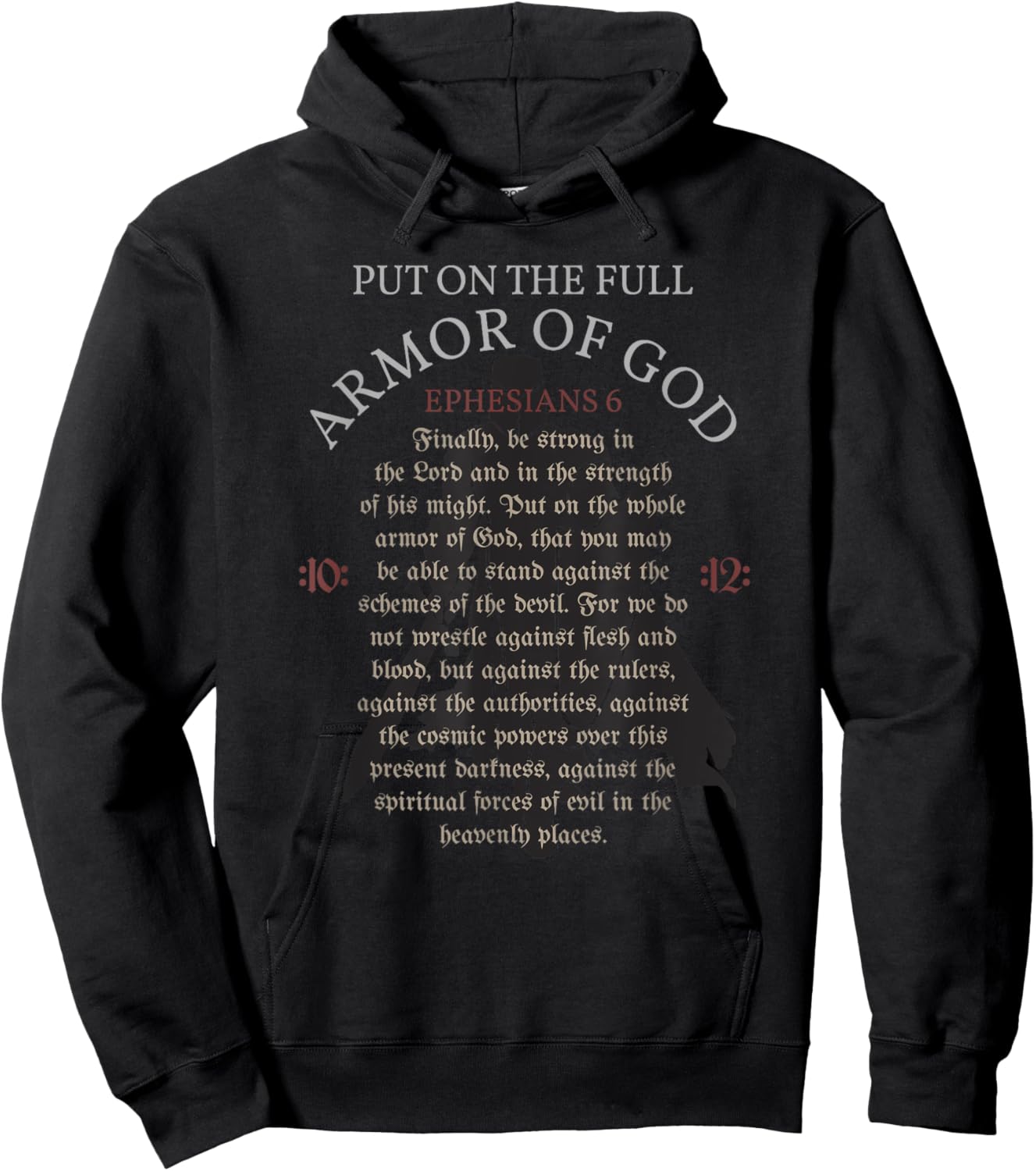 Armor of God Christian Worship Bible Verse Hoodie - Hoodie | Black