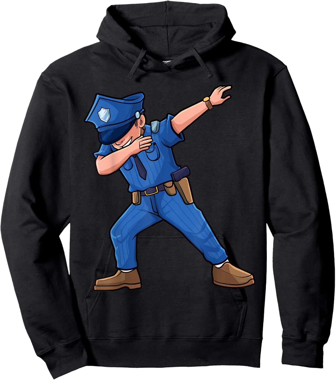 Cool Dabbing Law Enforcer Gift Shop Dabbing Policeman Police Officer Cop Costume Dance Kids Boys Hoodie - Hoodie | Black