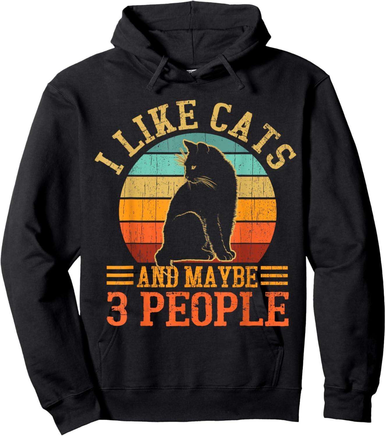 I Like Cats And Maybe 3 People Cat Lover, Cat Dad, Cat Mom Hoodie - Hoodie | Black