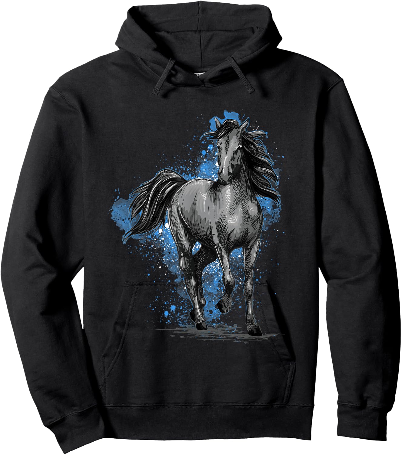 Black Horse - Horses Animal Lover Equestrian Horseback Rider Hoodie - Hoodie | Black