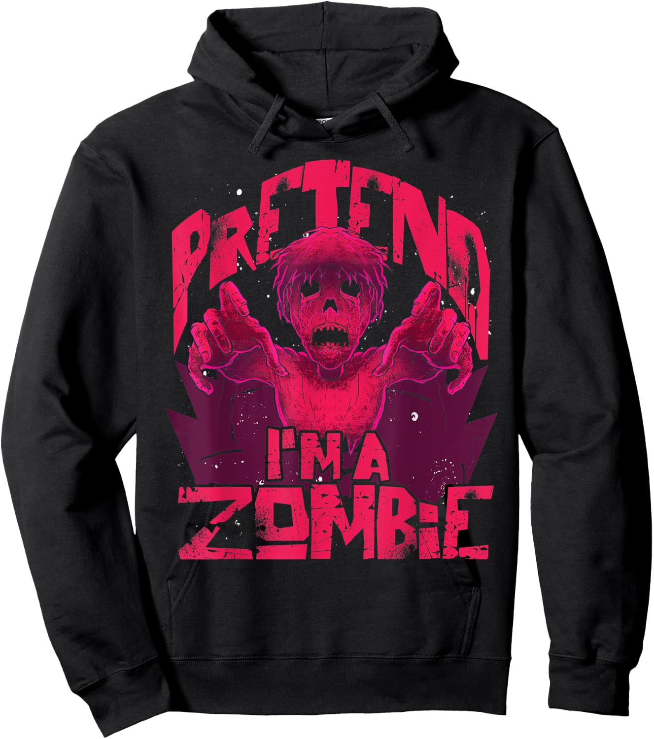 Pretend Im A Zombie Halloween Costume Funny Zombie Hoodie - Hoodie | Black