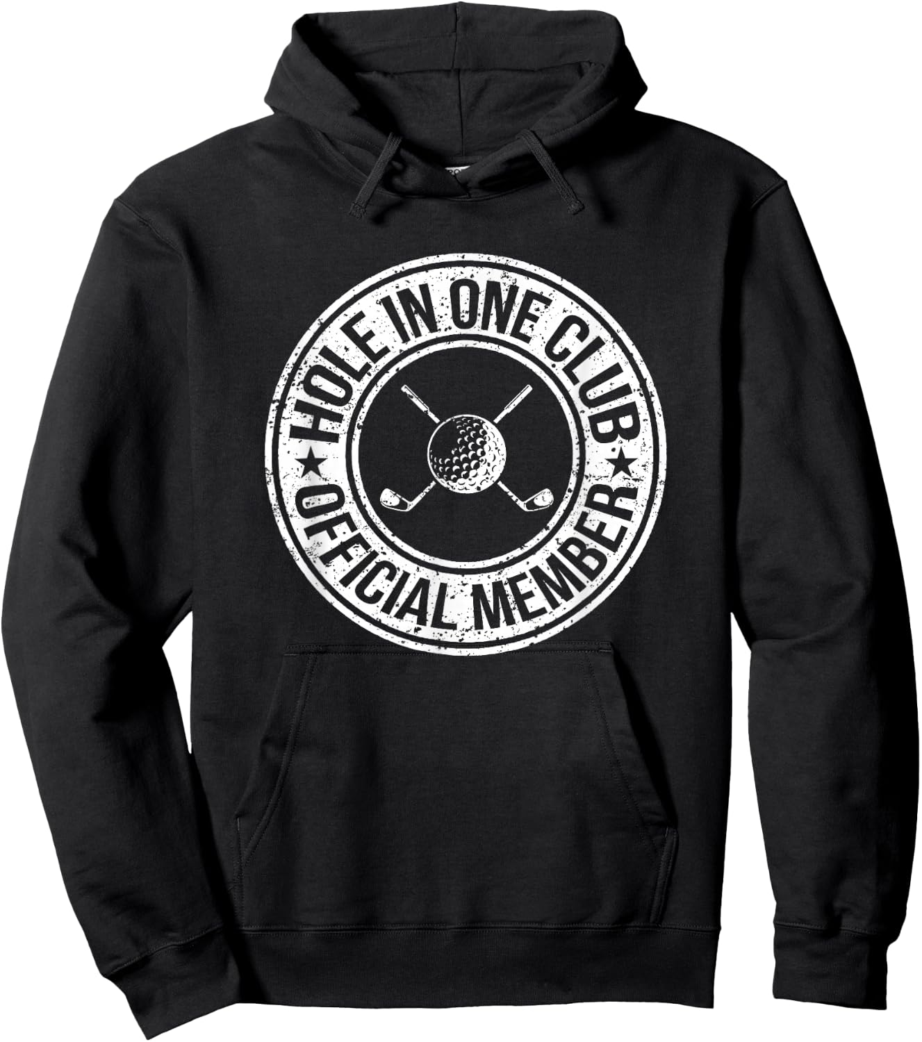 Funny Hole In One Golf Dad & Cart Golfer Hoodie - Hoodie | Black