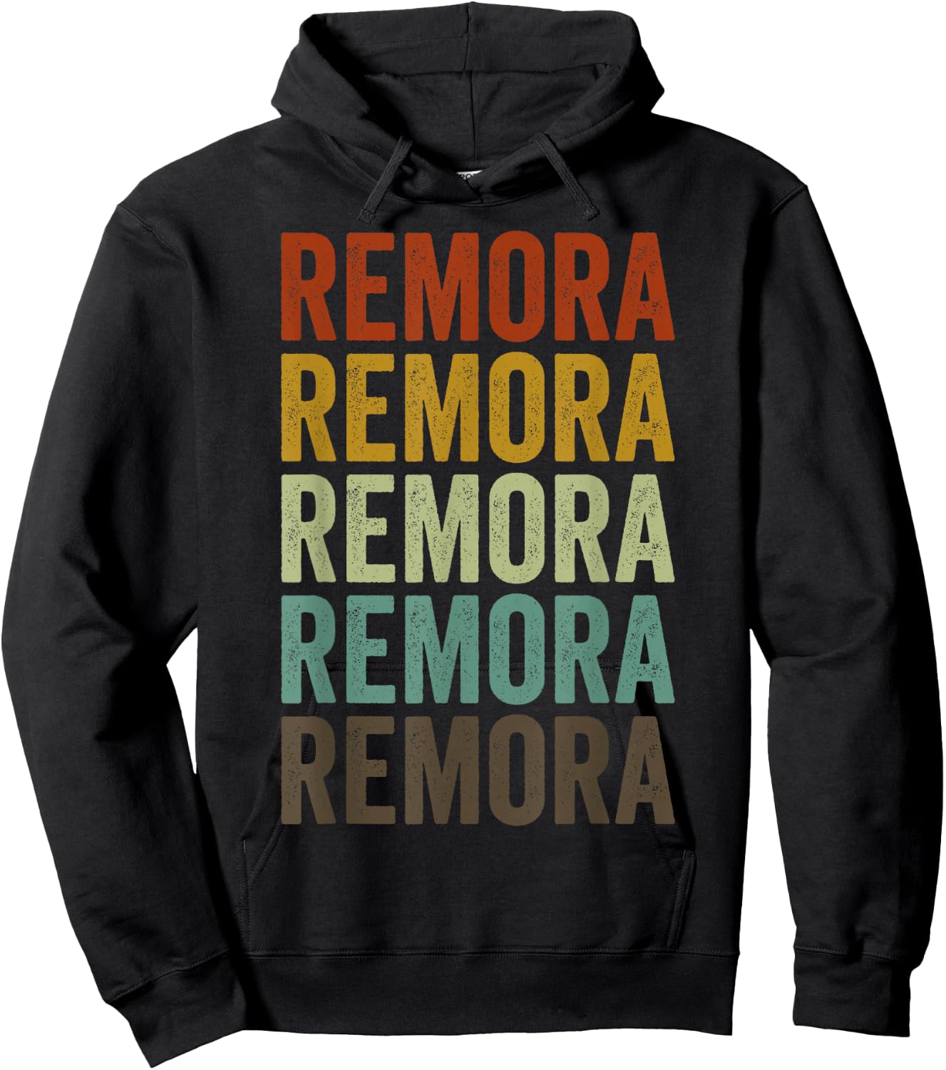 Remora Fish Retro Hoodie - Hoodie | Black