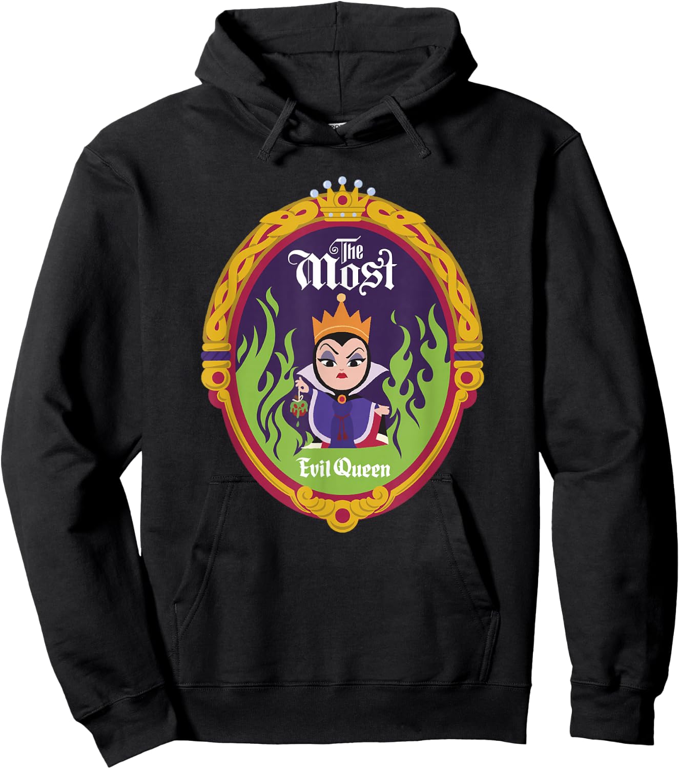 Disney Villains Kawaii The Most Evil Queen Chibi Hoodie - Hoodie | Black