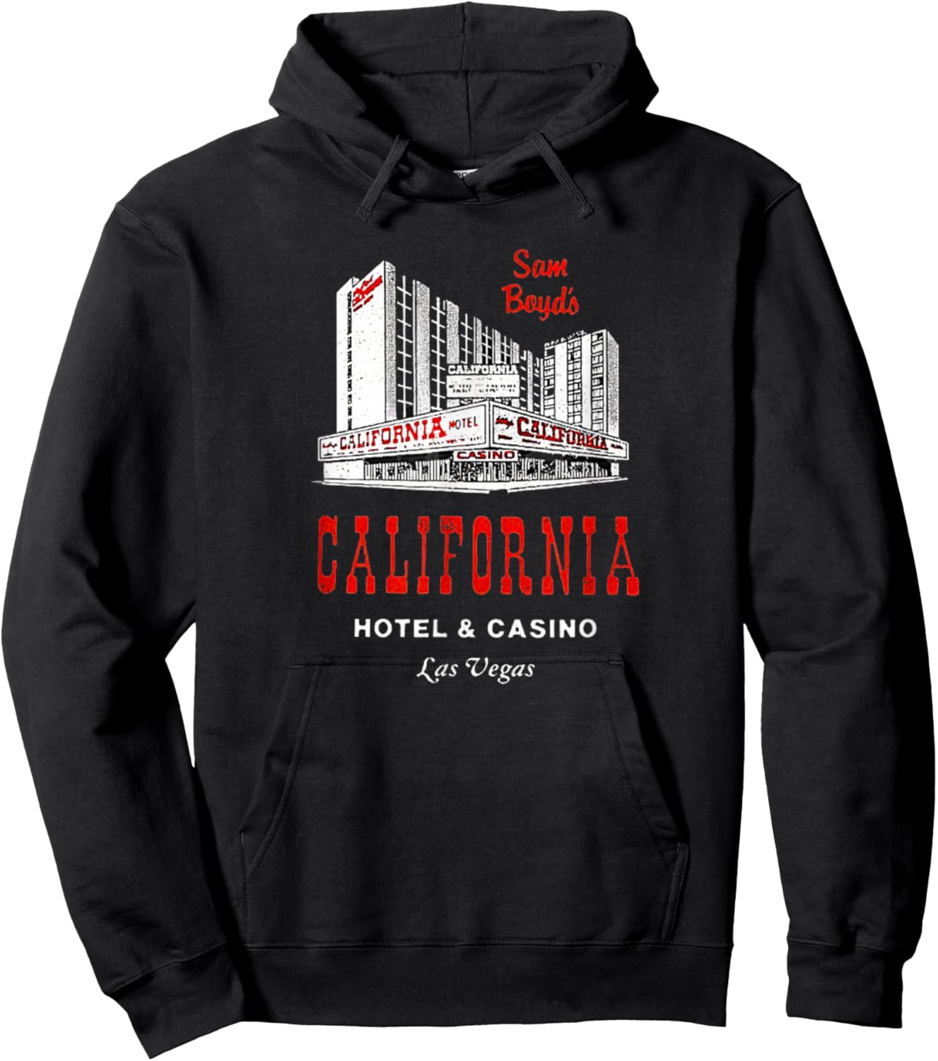 California Hotel Casino Retro Vintage Las Vegas Hoodie - Hoodie | Black
