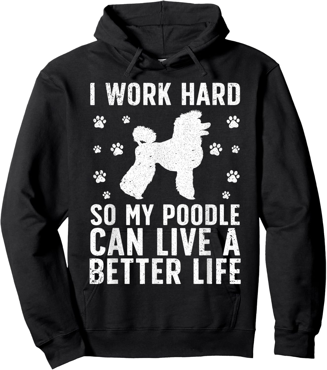 Funny Poodle Design Women Kids Standard Poodle Lover Hoodie - Hoodie | Black