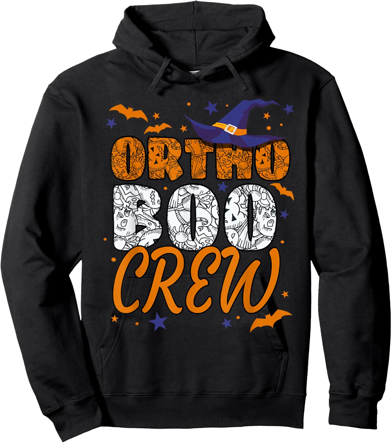 Ortho Boo Crew Halloween Orthopedic Nurse Matching Hoodie - Hoodie | Black