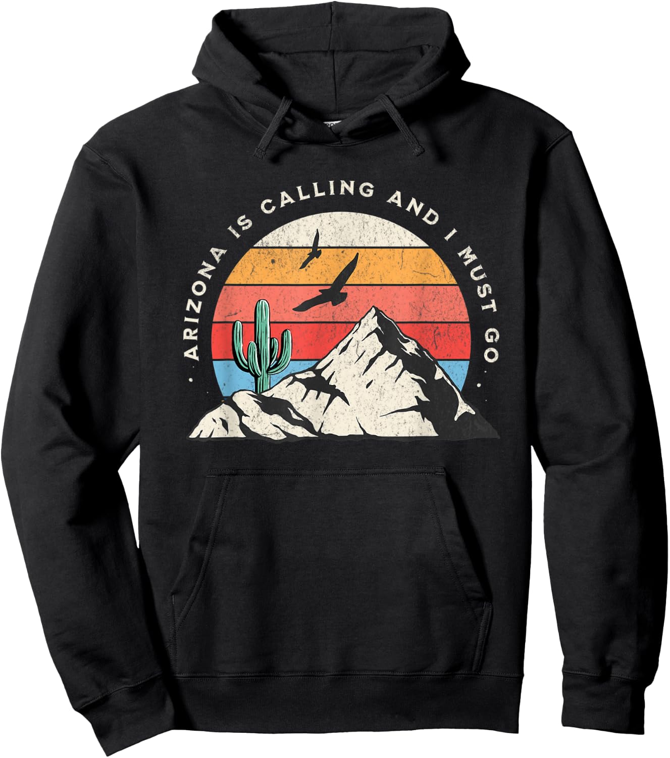 Arizona Is Calling And I Must Go Cactus Snowbird Hoodie - Hoodie | Black