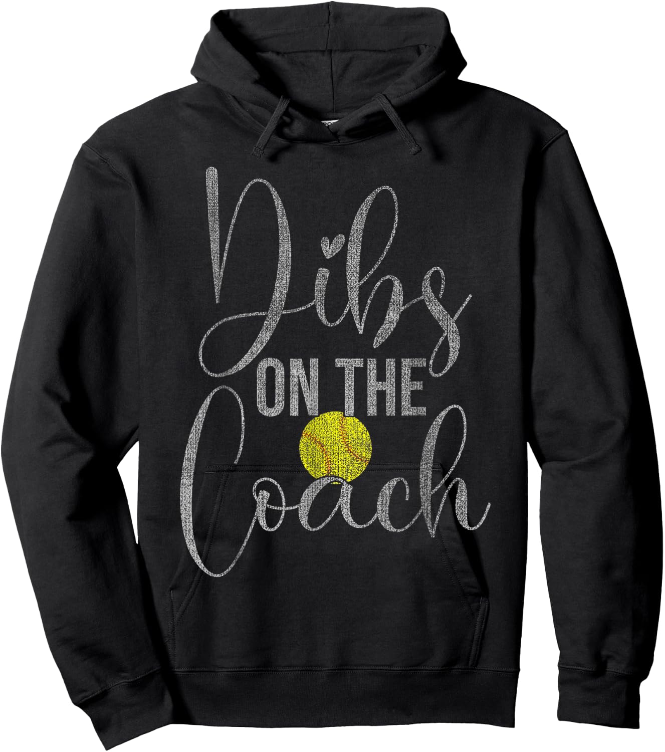 Dibs On The Coach Softball for Coach Wife Women Hoodie - Hoodie | Black