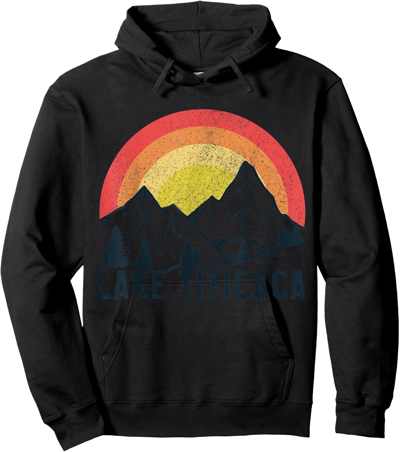 Titicaca Lake Bolivia Vintage Bolivian Souvenir Hoodie - Hoodie | Black