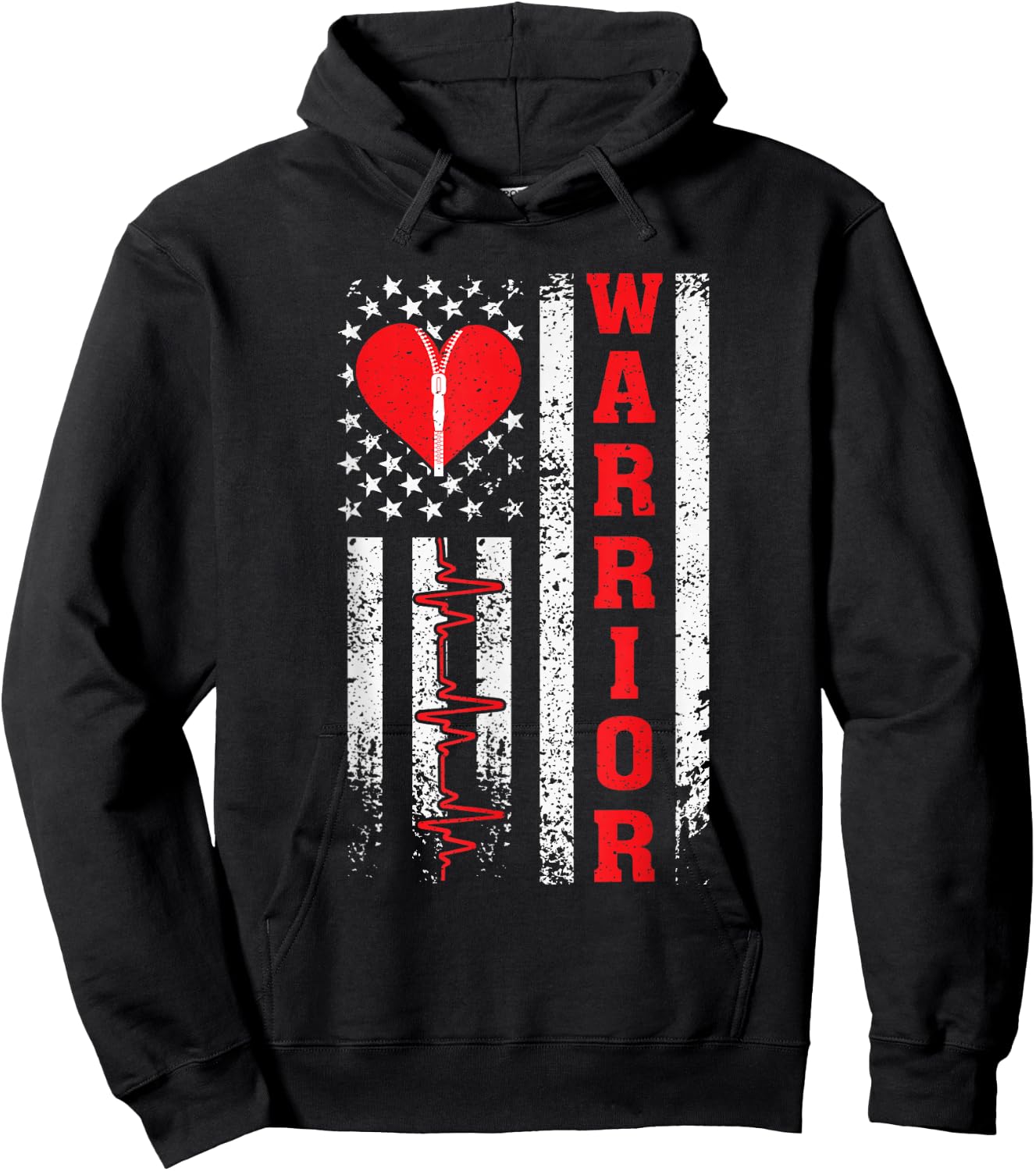 Open Heart Surgery Warrior Gift Heart Patients Survivor Hoodie - Hoodie | Black