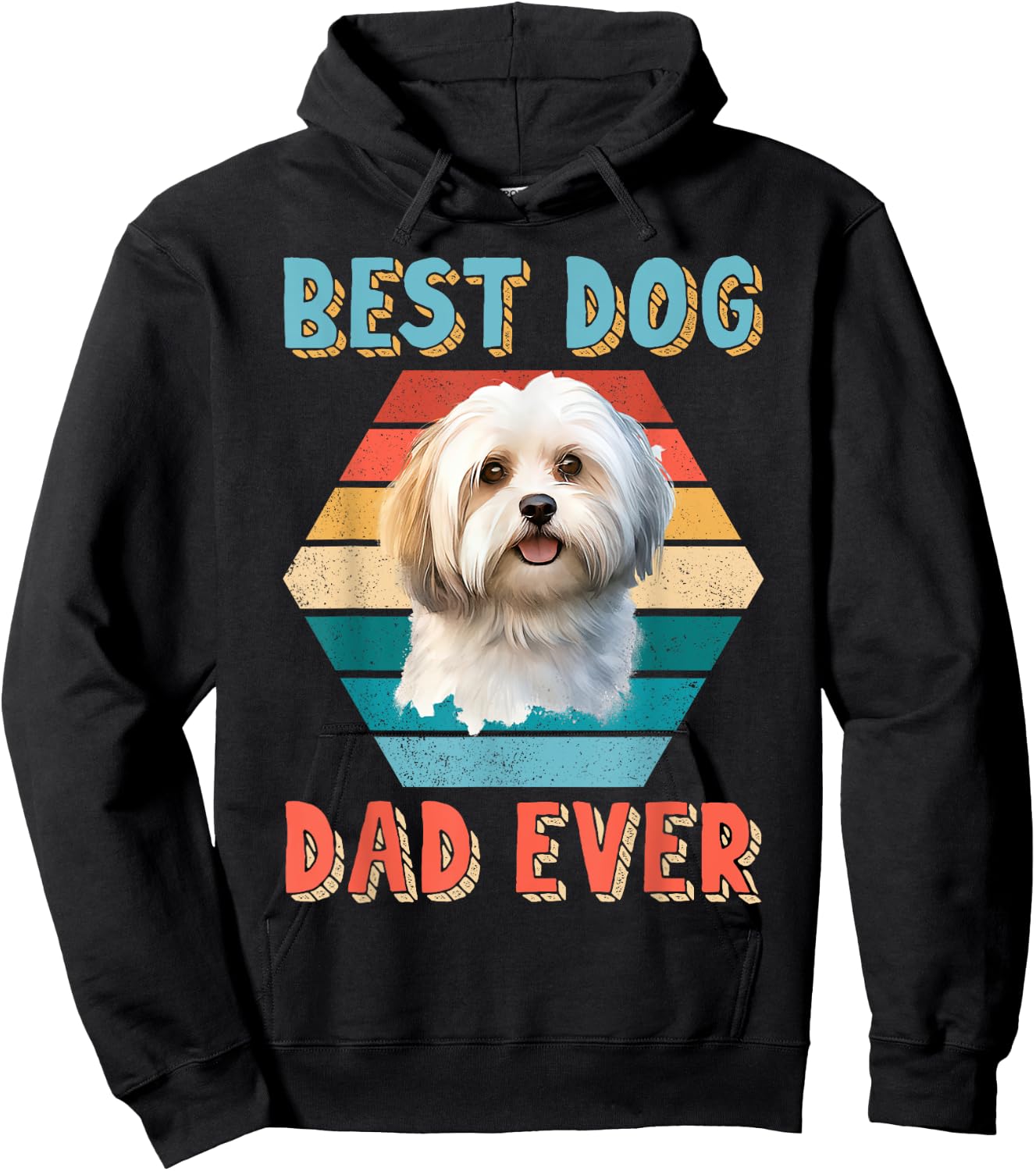 Best Dog Dad Ever Havanese Lover Fathers Day Gift Women Kids Hoodie - Hoodie | Black