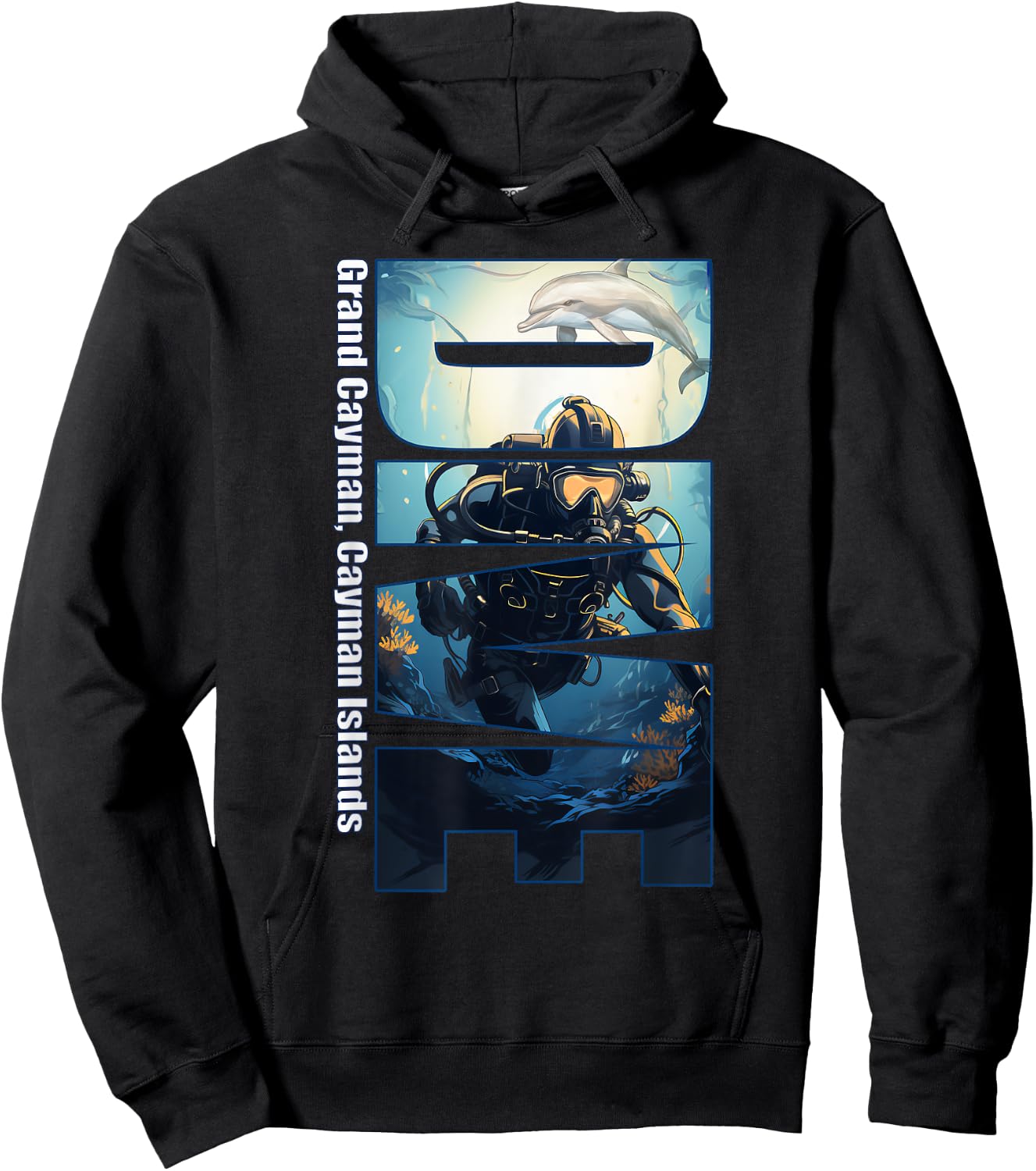 DIVE Grand Cayman SCUBA Diving Snorkeling Hoodie - Hoodie | Black