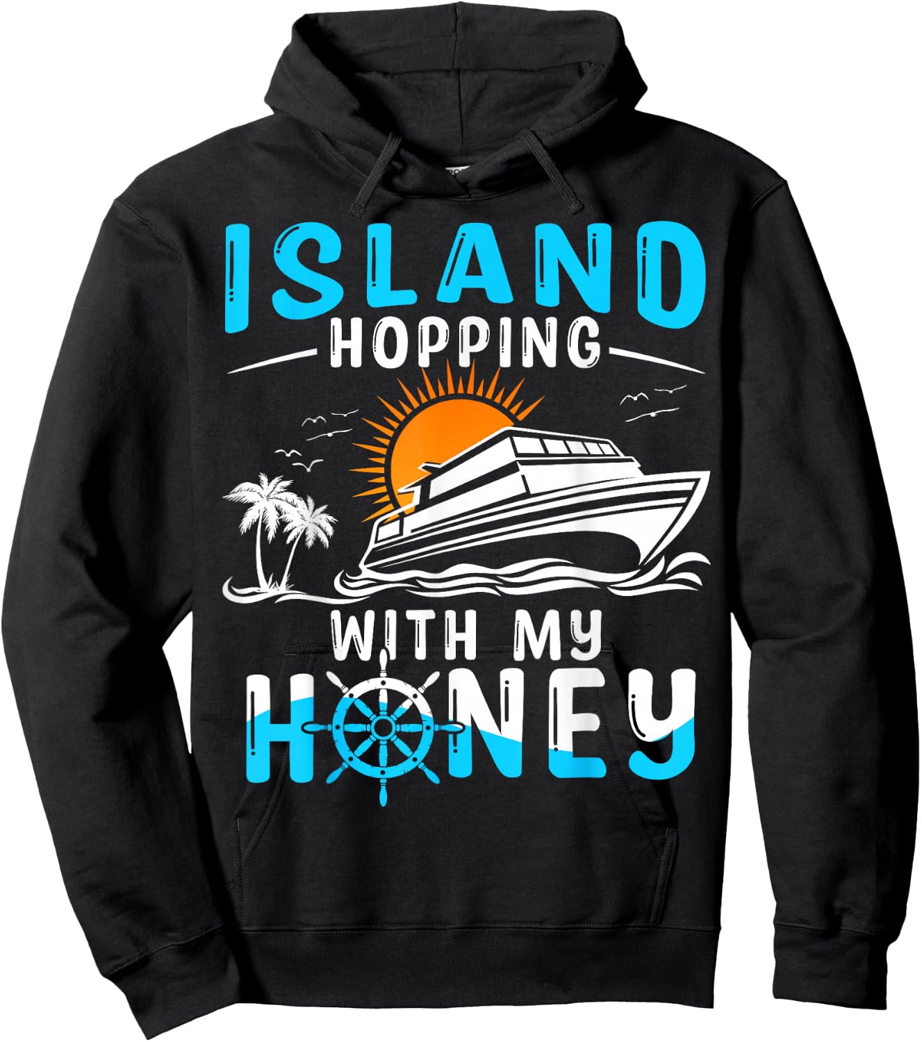Island Hopping Couple Cruise Hoodie - Hoodie | Black