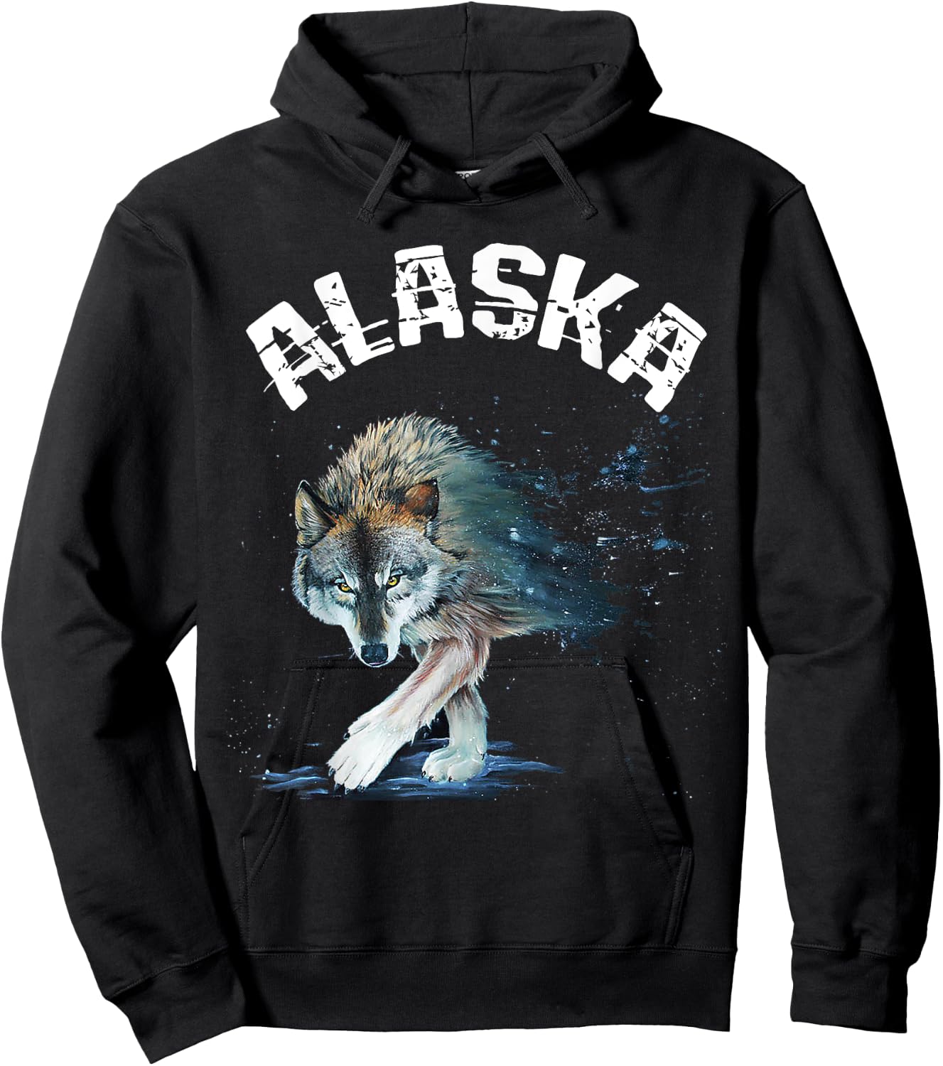 Alaska Wolf Hoodie - Hoodie | Black