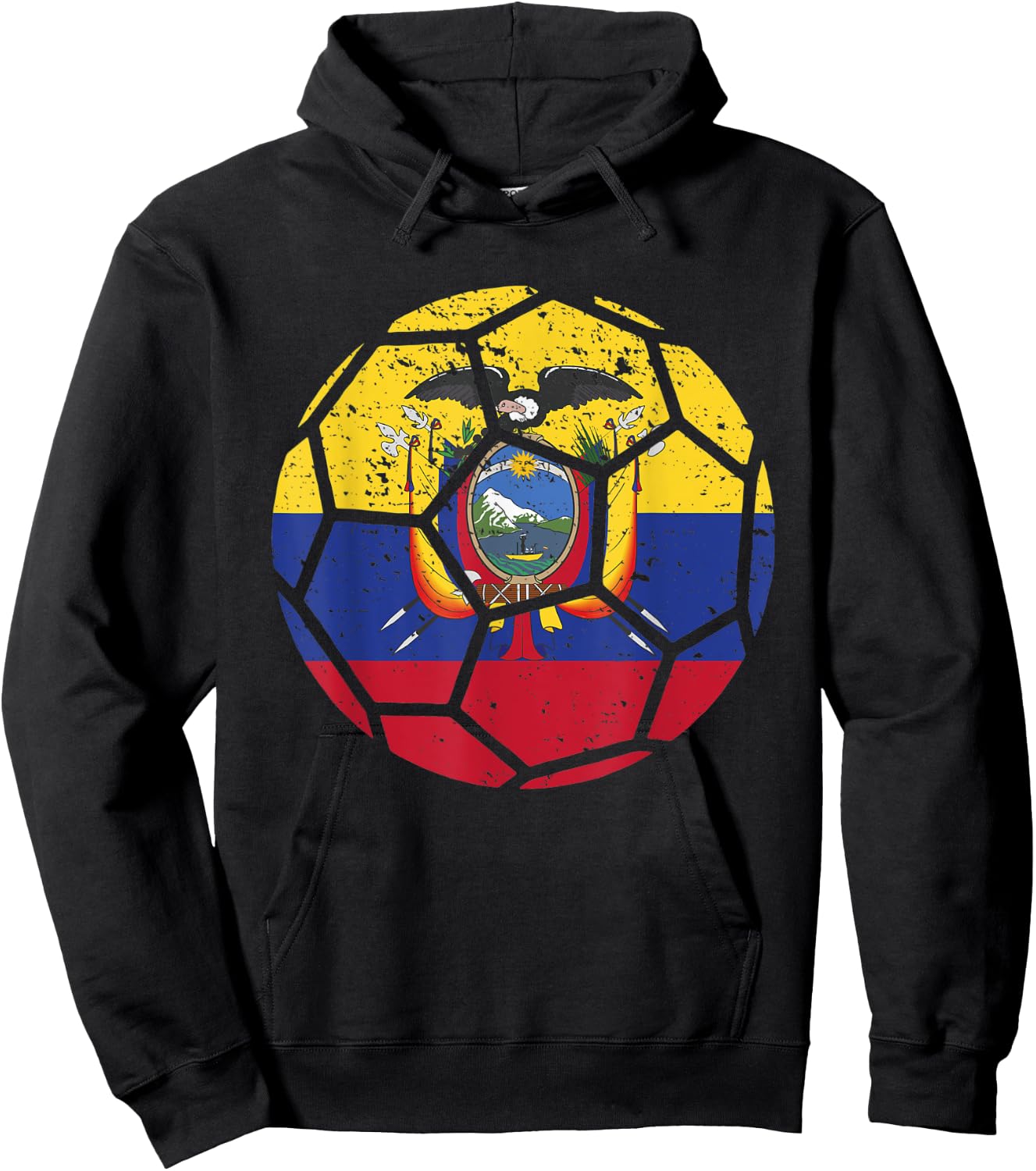 Ecuador Fans Ecuador Flag World Soccer Jersey Football Hoodie - Hoodie | Black