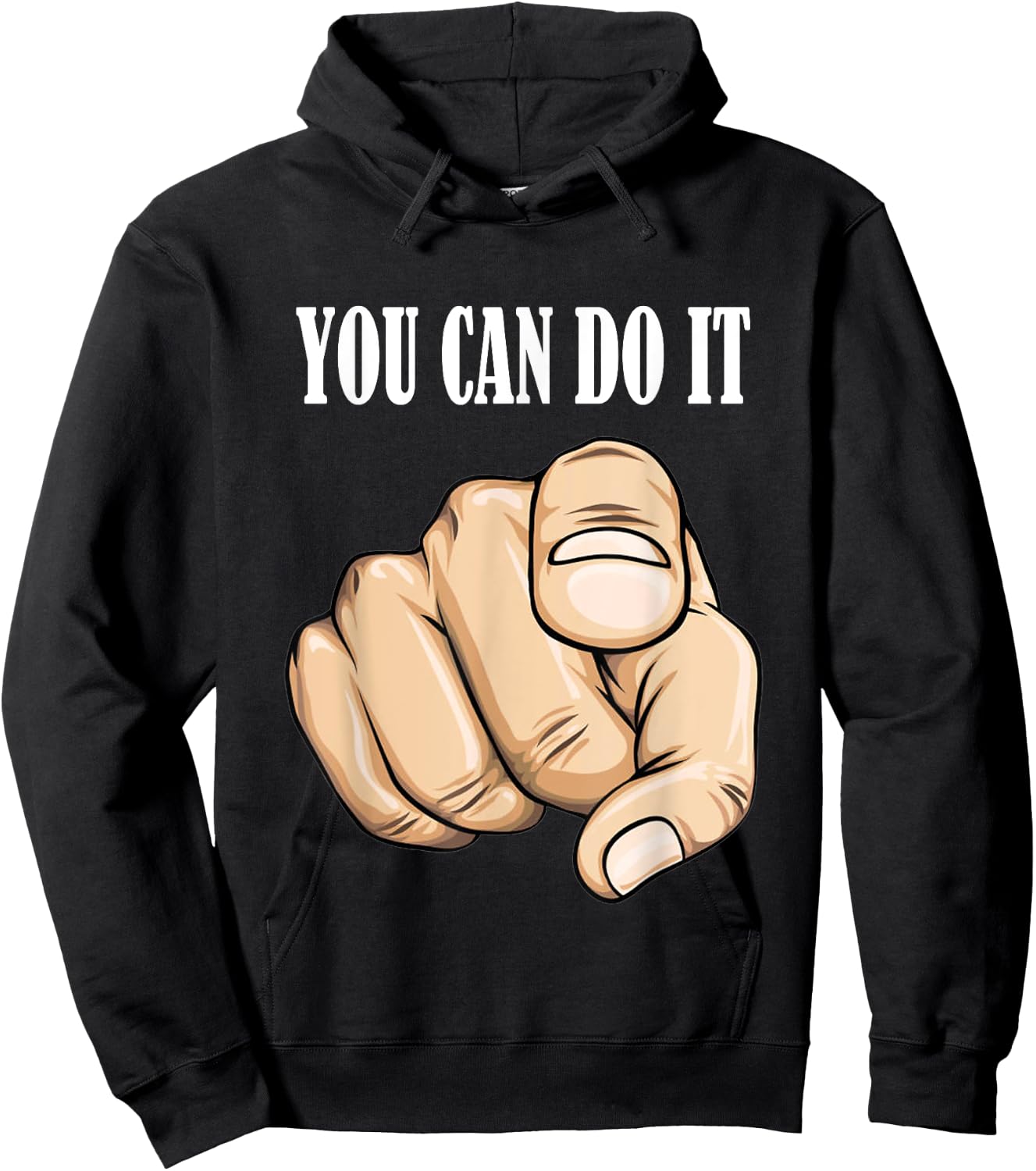 You can do it Graphic Printed Hoodie - Hoodie | Black