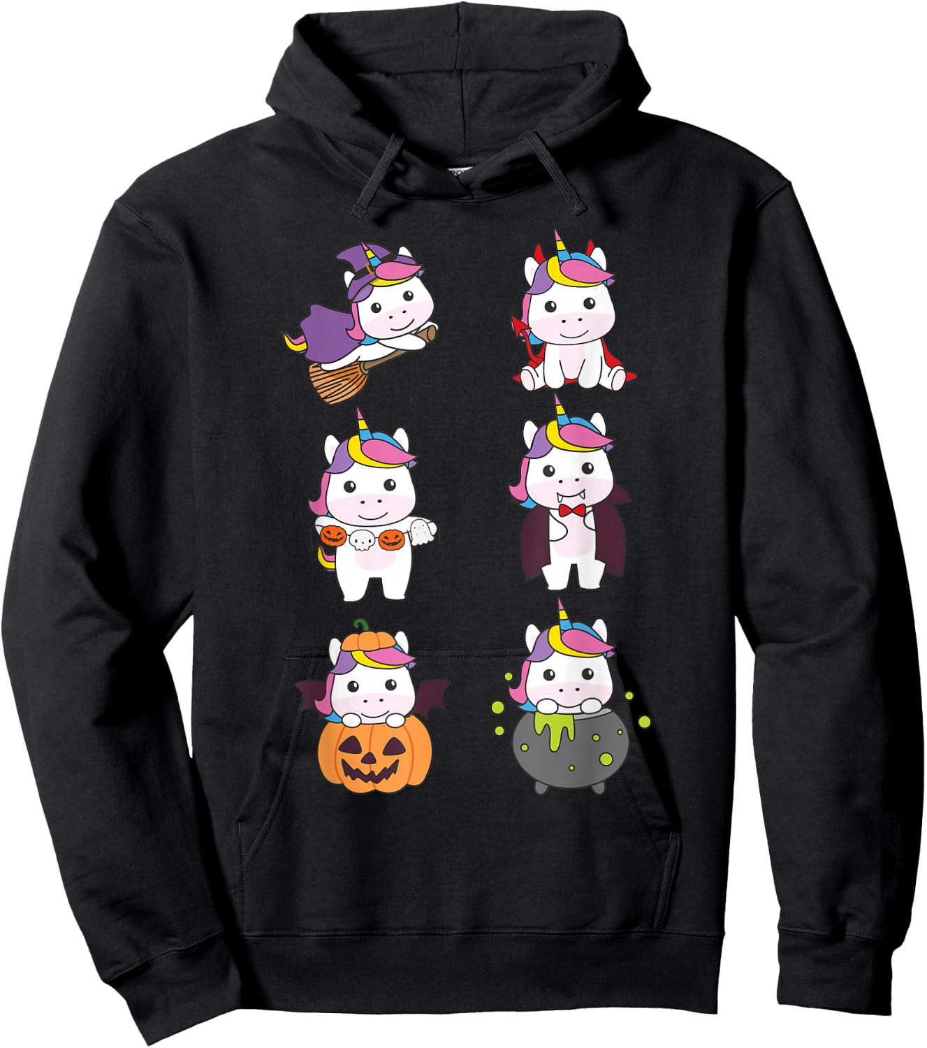 Unicorn Halloween Costume Unicorns Halloween Hoodie - Hoodie | Black
