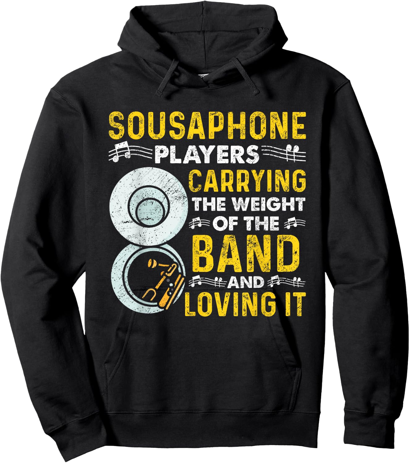Funny sousaphone brass band player marching band Sousaphone Hoodie - Hoodie | Black
