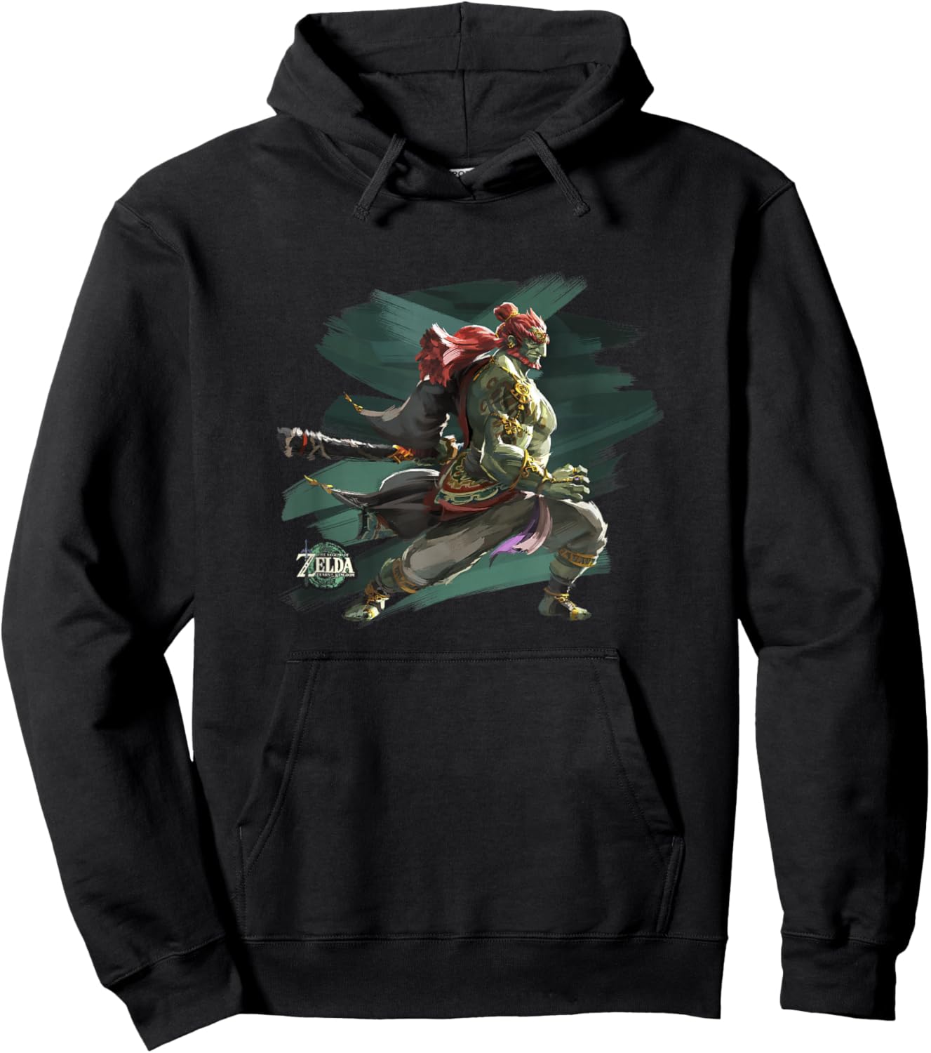 The Legend of Zelda Tears of The Kingdom Ganondorf Brush Art Hoodie - Hoodie | Black