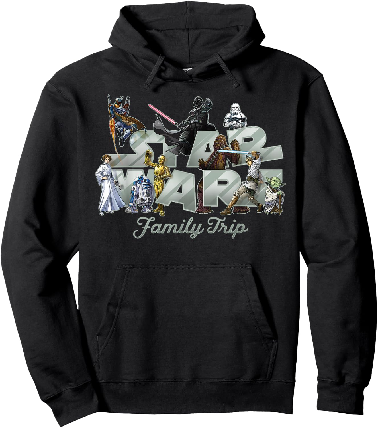 Star Wars Family Trip Original Trilogy Characters Vacation Hoodie - Hoodie | Black