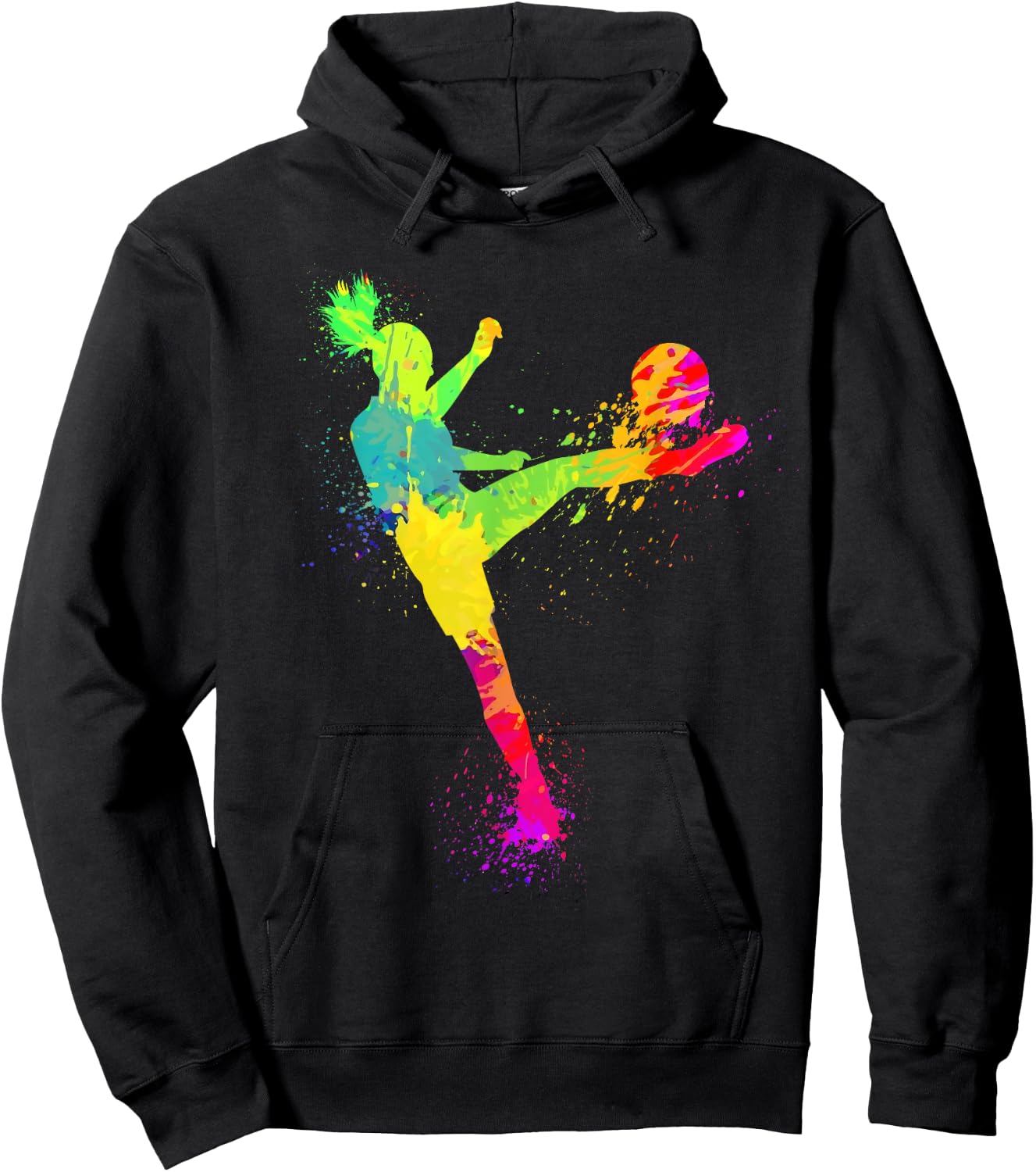 Cool Soccer Design Girls Soccer Player Sport Lover Hoodie - Hoodie | Black