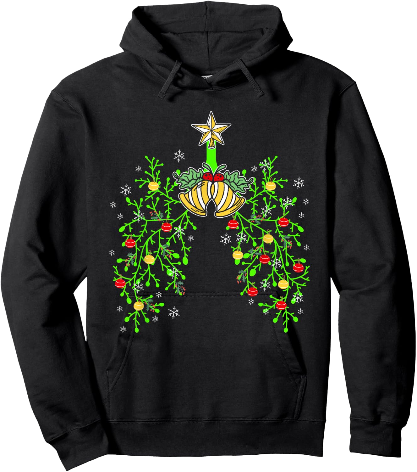 Respiratory Therapist RT Respiratory Therapy Lung Christmas Hoodie - Hoodie | Black