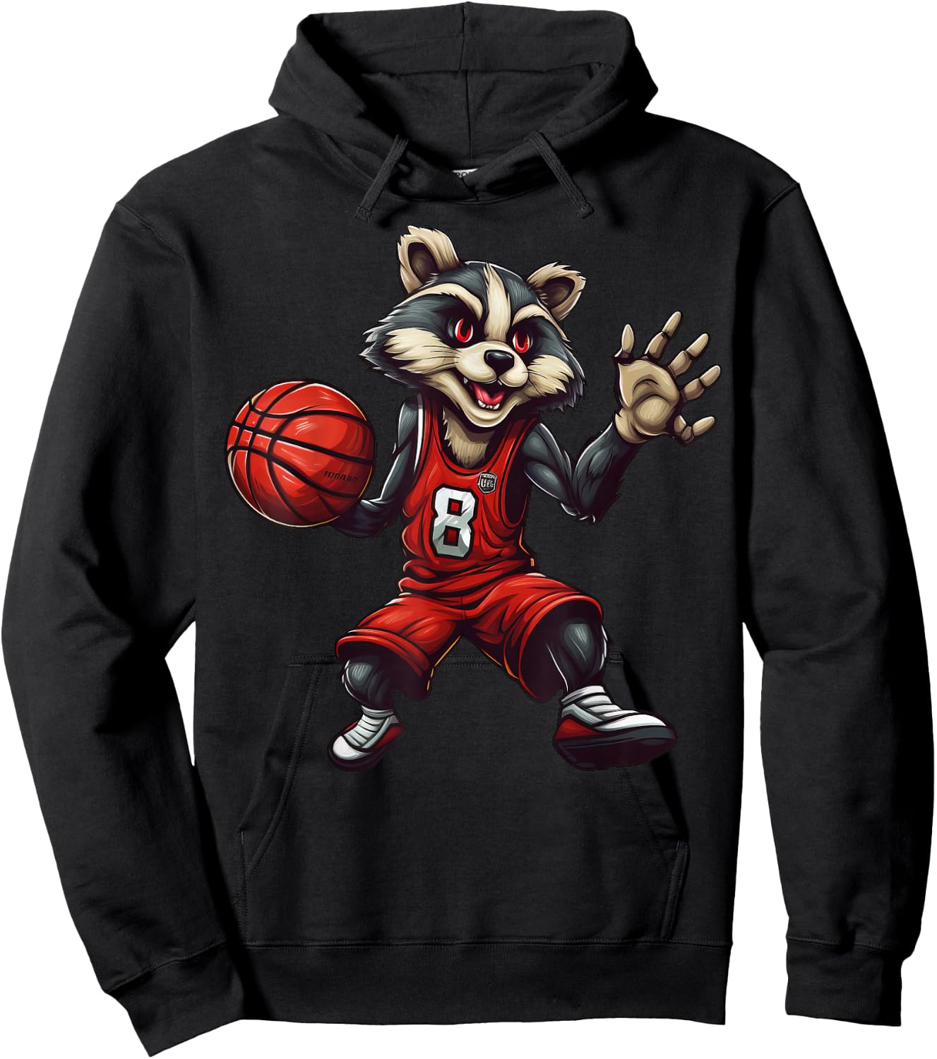 Basketball Badger Hoodie - Hoodie | Black