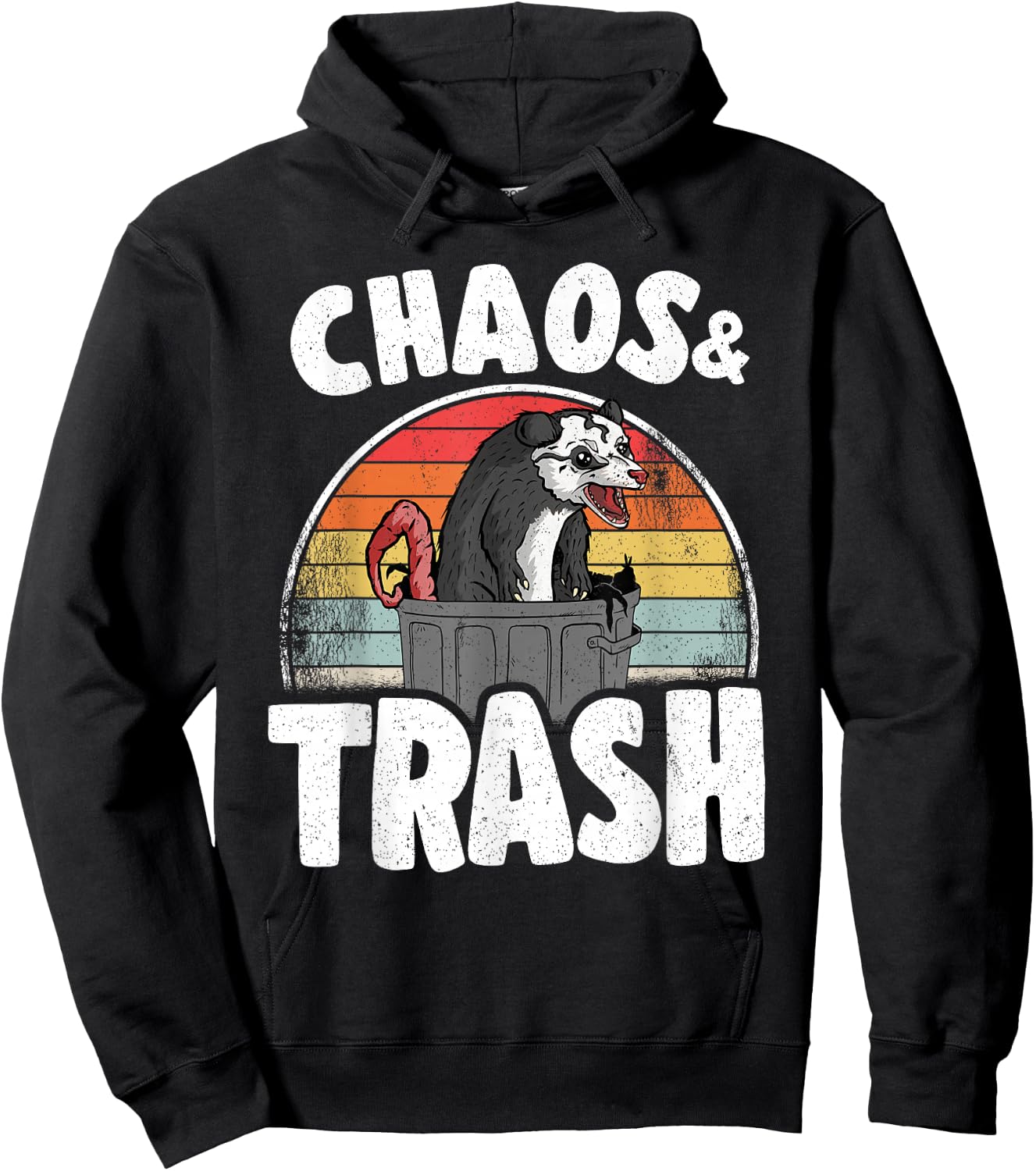 Chaos & Trash Opossum Lover Possum Hoodie - Hoodie | Black