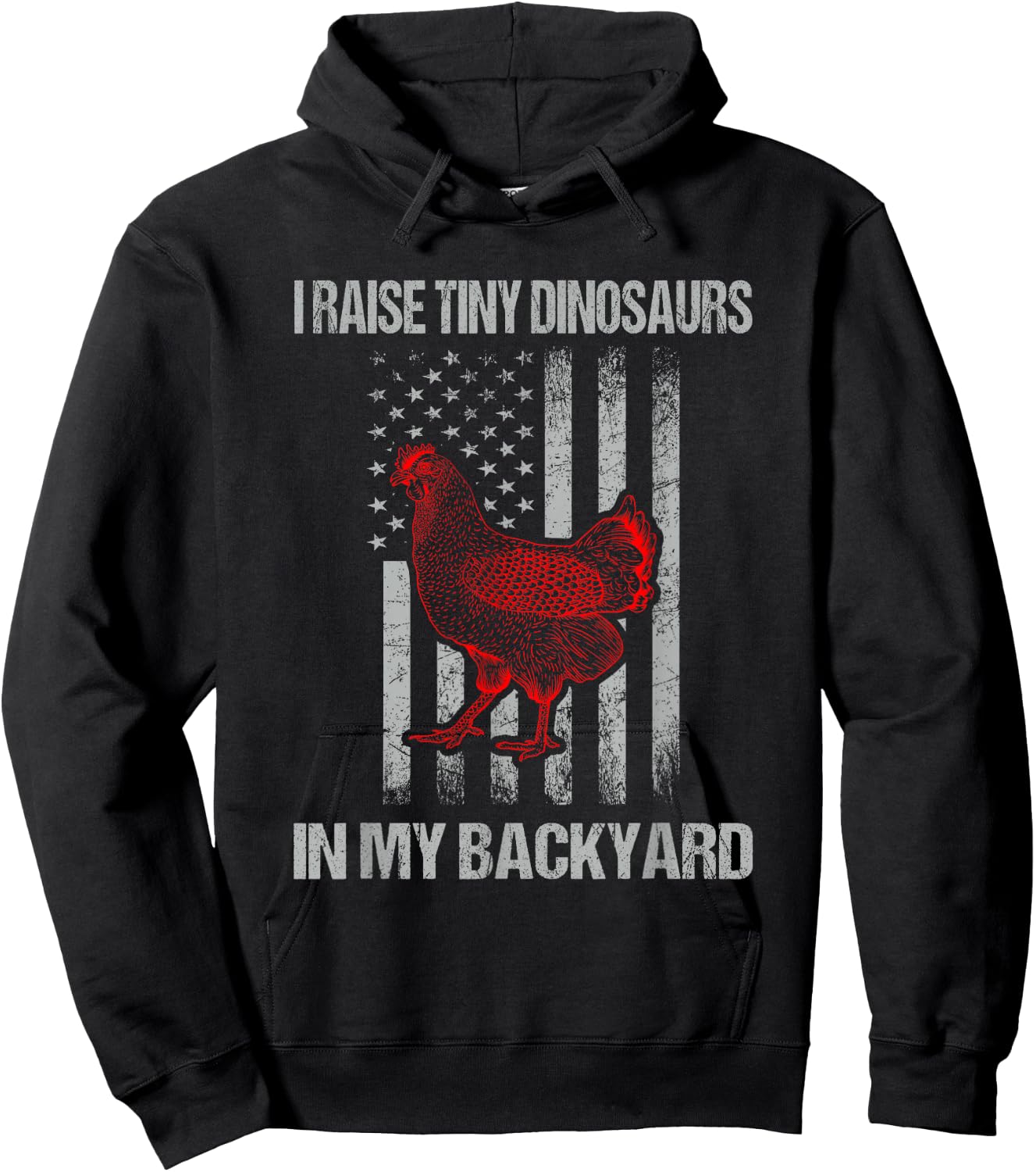 Retro Funny Future Backyard Chicken Farmer Hoodie - Hoodie | Black