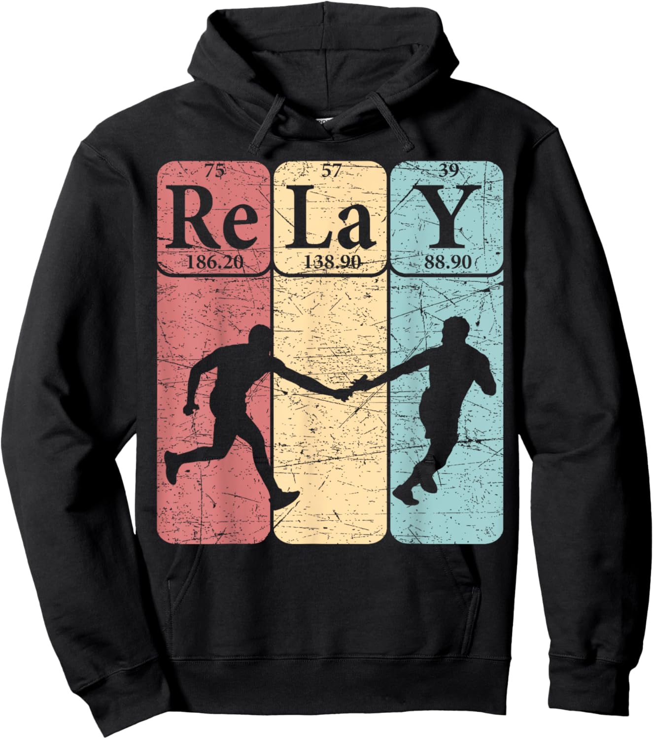 Relay Periodic Table Elements Relay Race Retro Running Hoodie - Hoodie | Black